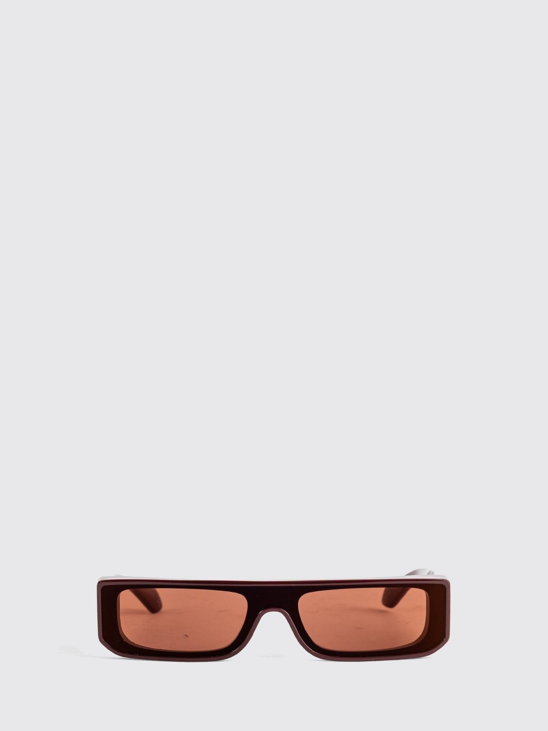 ALAÏA SUNGLASSES: Alaïa Rectangular Acetate Sunglasses with Lettering Logo, Red - Img 2