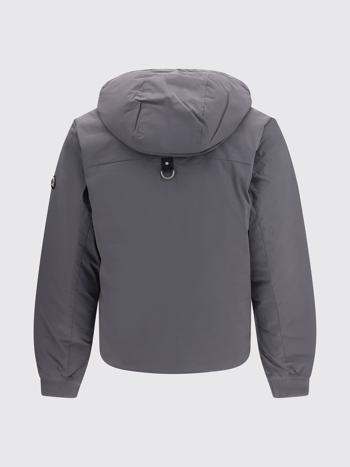 MOOSE KNUCKLES JACKET: Moose Knuckles Northdale Padded Bomber Jacket in Water-Repellent Nylon, Grey - Img 3