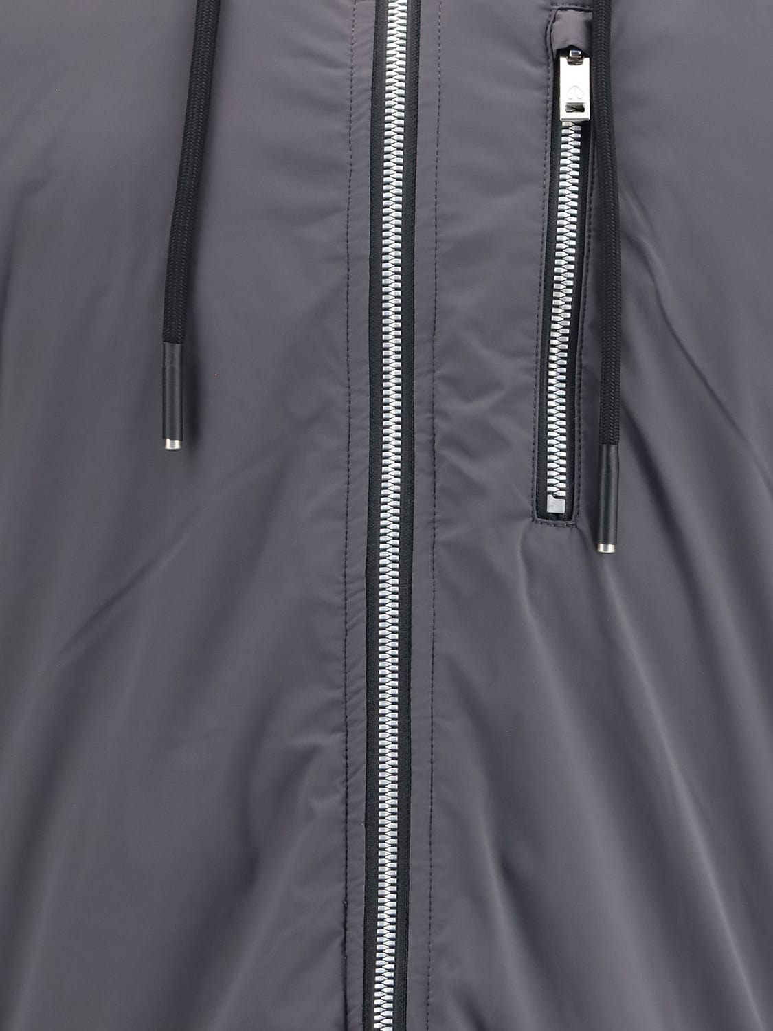 MOOSE KNUCKLES JACKET: Moose Knuckles Northdale Padded Bomber Jacket in Water-Repellent Nylon, Grey - Img 4