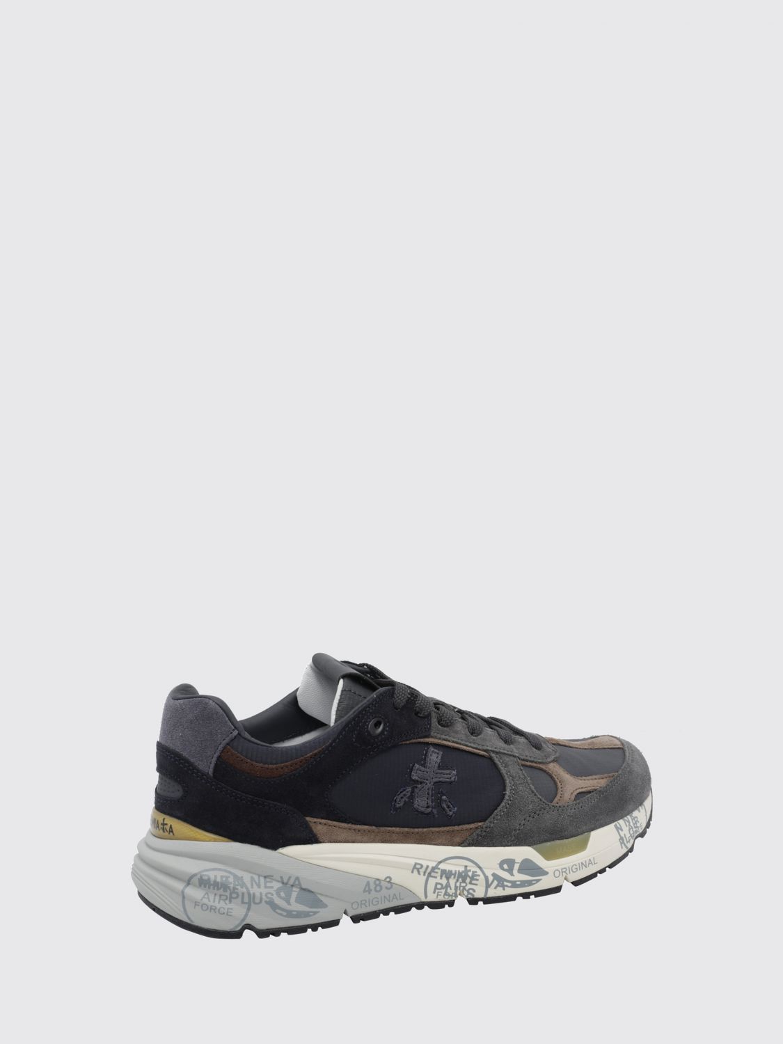 PREMIATA SNEAKERS: Premiata Mase Two-Tone Trainers in Suede and Canvas, Blue - Img 4