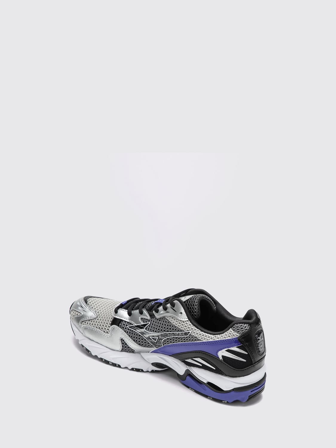 MIZUNO SNEAKERS: Wave Rider 10 Mesh Trainers Mizuno with Laminated Inserts and Logo, Blue - Img 2