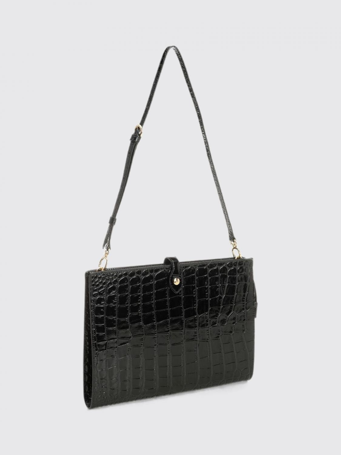 CELINE BANDOLERA: Bolso bandolera Notebook Celine de piel de becerro efecto cocodrilo con logo Triomphe, Negro - Img 3