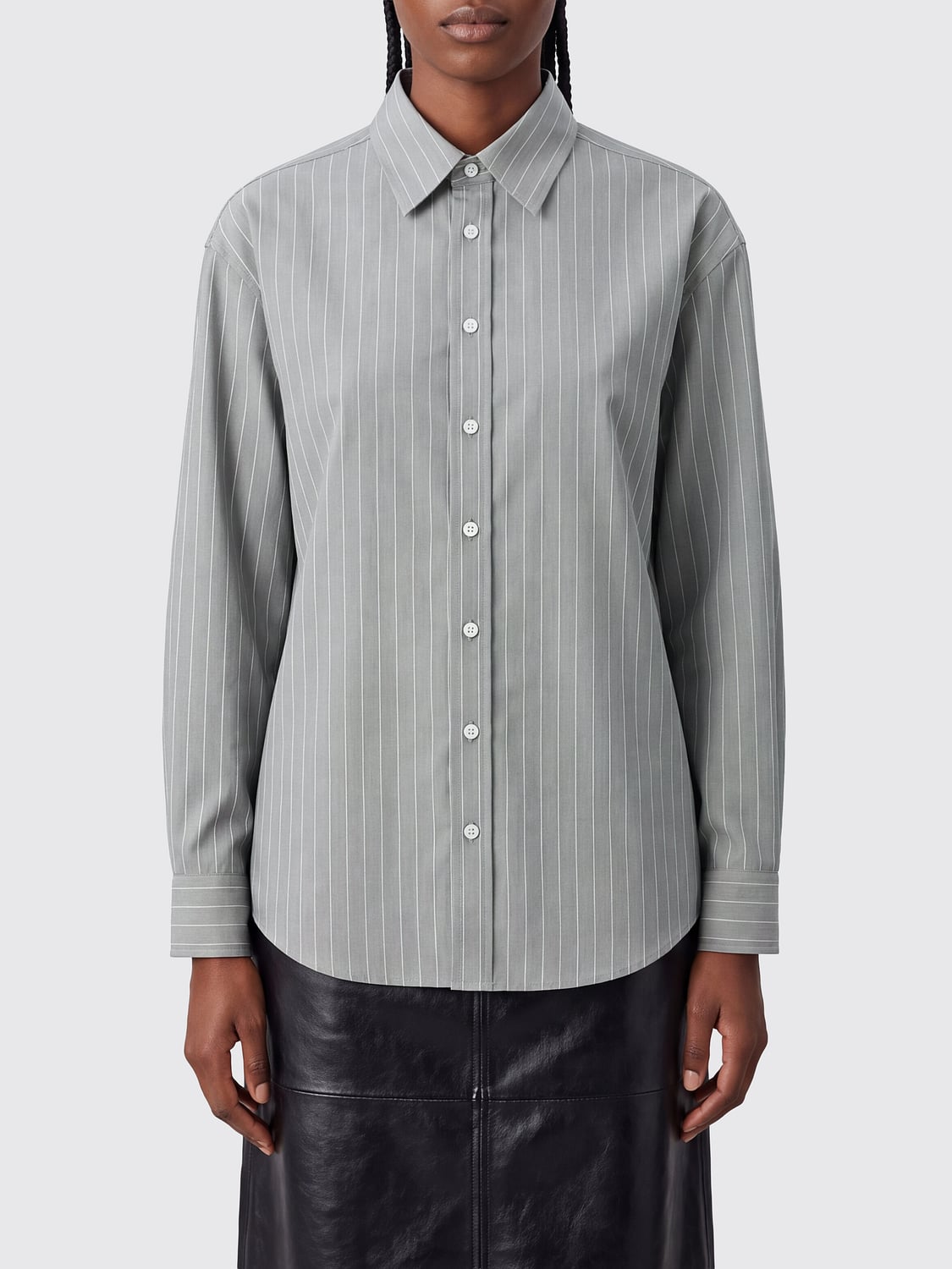 PHOEBE PHILO HEMDBLUSE: Hemdbluse damen Phoebe Philo, Grau - Img 1