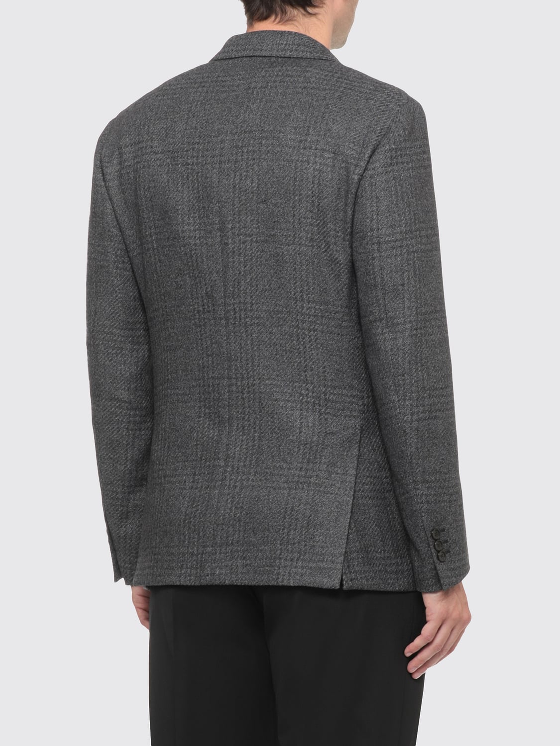 LARDINI JACKET: Lardini Single-Breasted Wool Blazer with Two-Button Closure and Patch Pockets, Grey - Img 2
