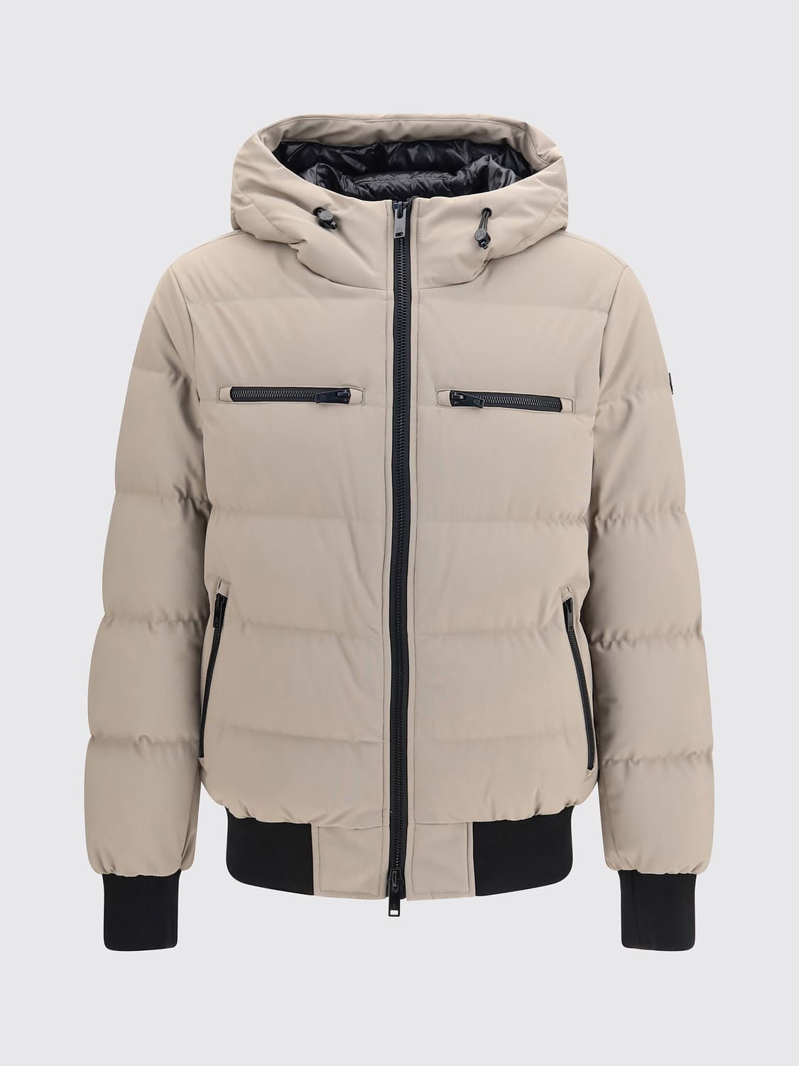 MOOSE KNUCKLES CHAQUETA: Chaqueta de plumas reversible con capucha Soho de Moose Knuckles en nailon reciclado, Gris - Img 2