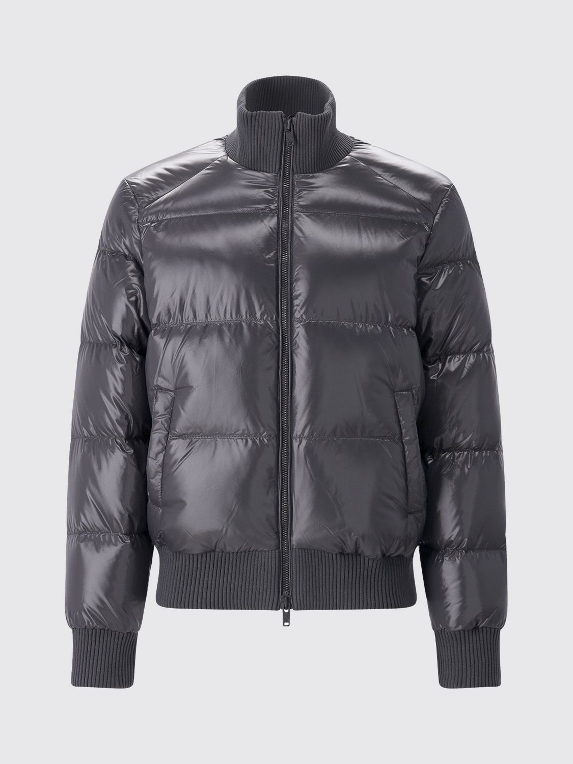 MOOSE KNUCKLES JACKET: Kings Padded Bomber Jacket Moose Knuckles in Recycled Nylon with Turtleneck, Green - Img 2