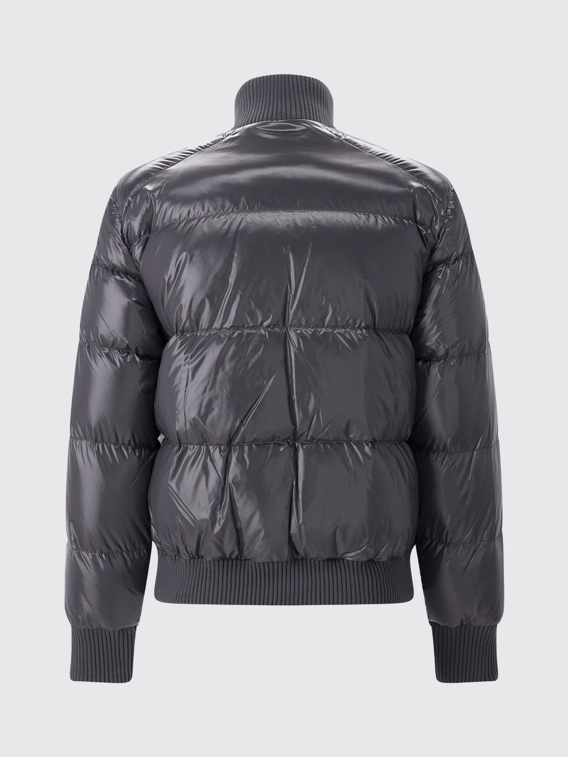 MOOSE KNUCKLES JACKET: Kings Padded Bomber Jacket Moose Knuckles in Recycled Nylon with Turtleneck, Green - Img 3