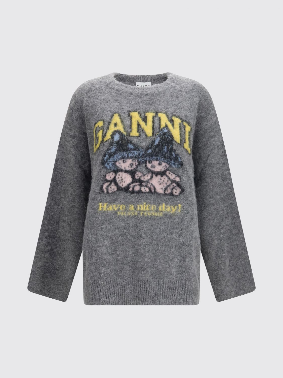 GANNI JERSEY: Jersey mujer Ganni, Gris - Img 2