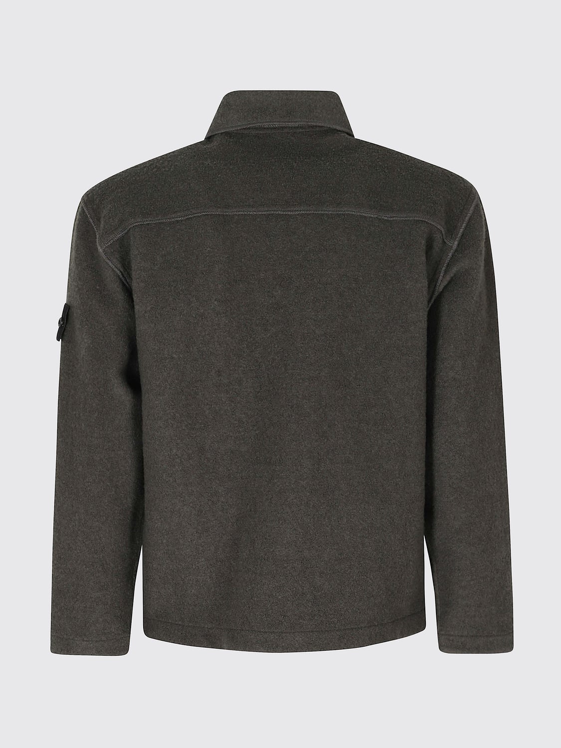 STONE ISLAND JACKE: Hemdjacke aus Wollmischung von Stone Island mit aufgesetzten Taschen und überschnittenen Schultern, Grün - Img 3