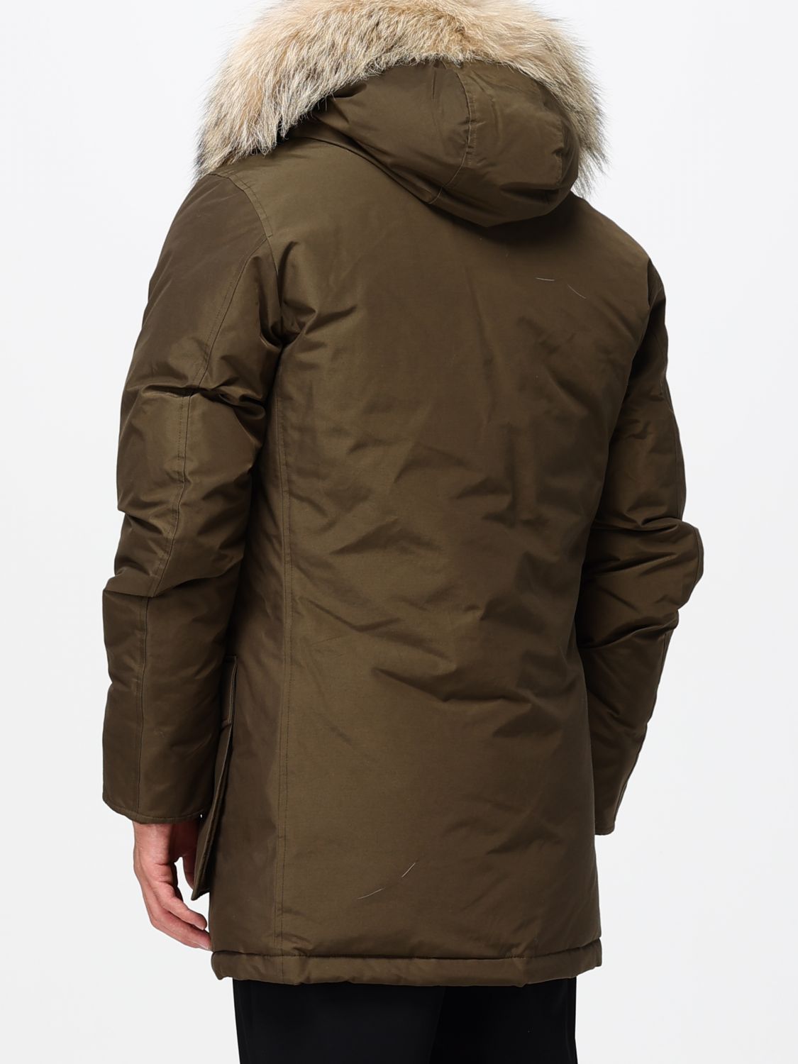 WOOLRICH 코트: WOOLRICH Arctic 테크니컬 패브릭 시어링 후드 파카, 그린 - Img 2