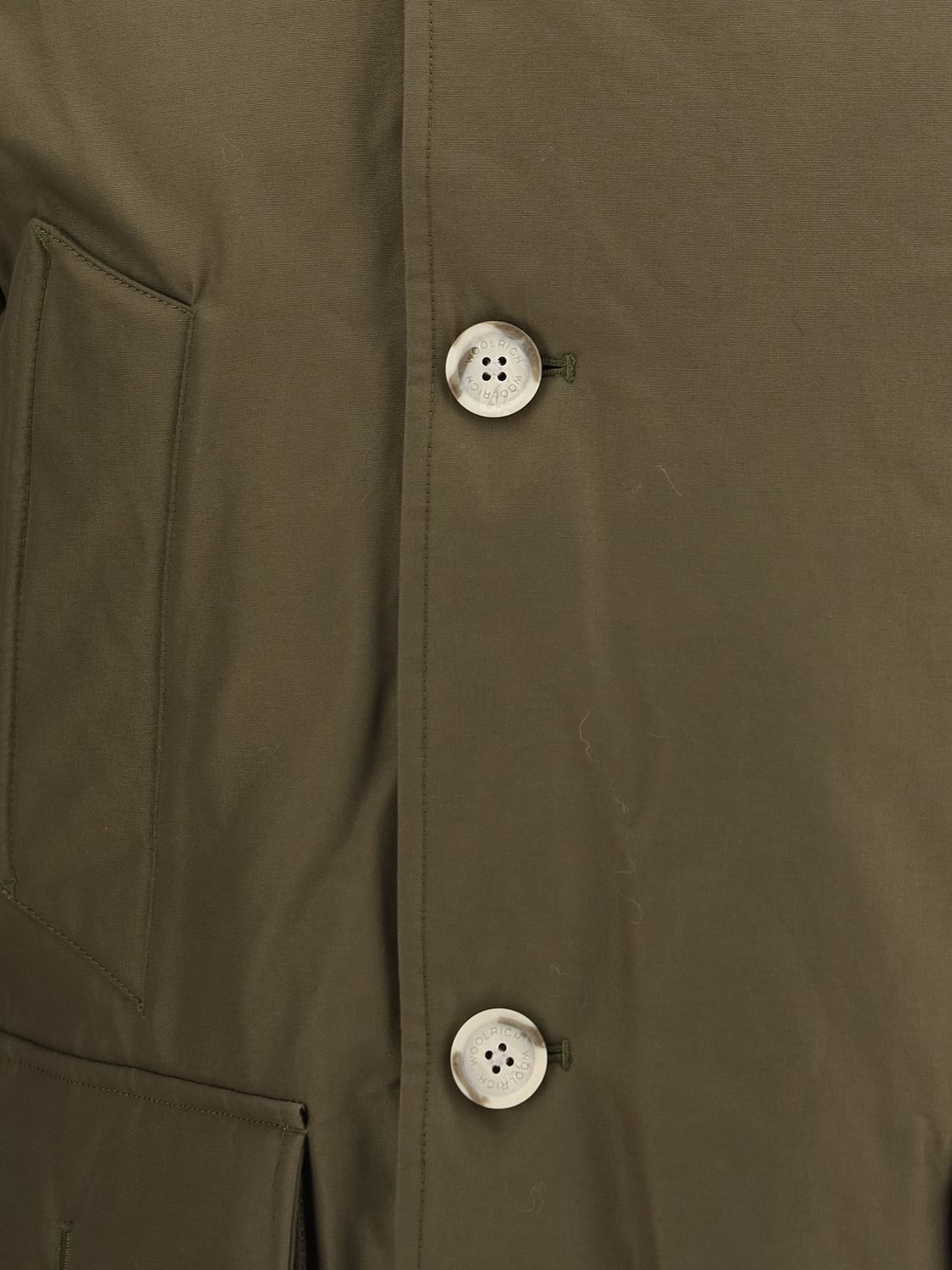 WOOLRICH コート: WOOLRICH Arctic コットン&ナイロン シアリングフード付き パーカ, ミリタリー - Img 4