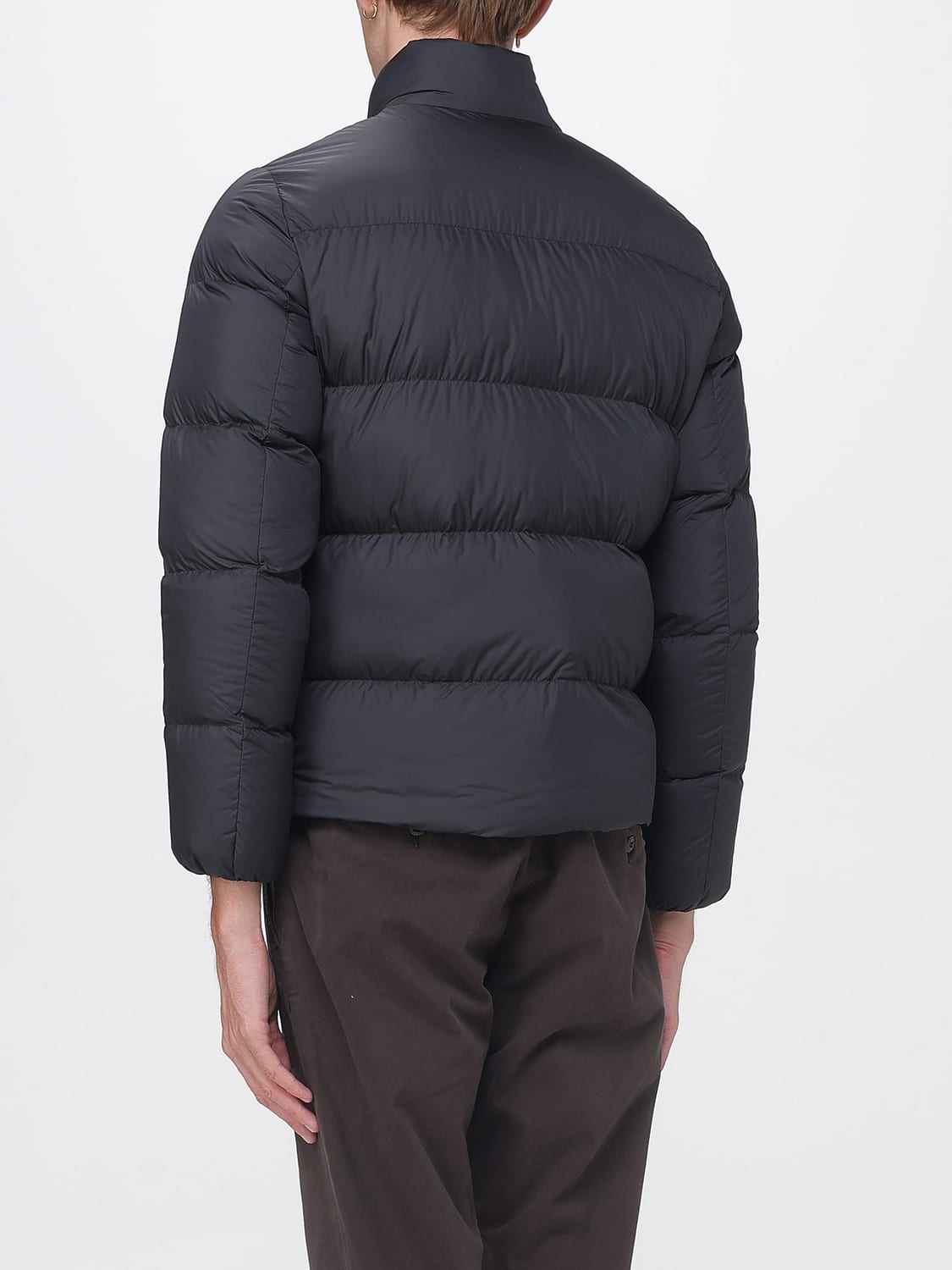 WOOLRICH JACKET: Woolrich Quilted Nylon Down Jacket with High Neck and Zip Closure, Black - Img 2