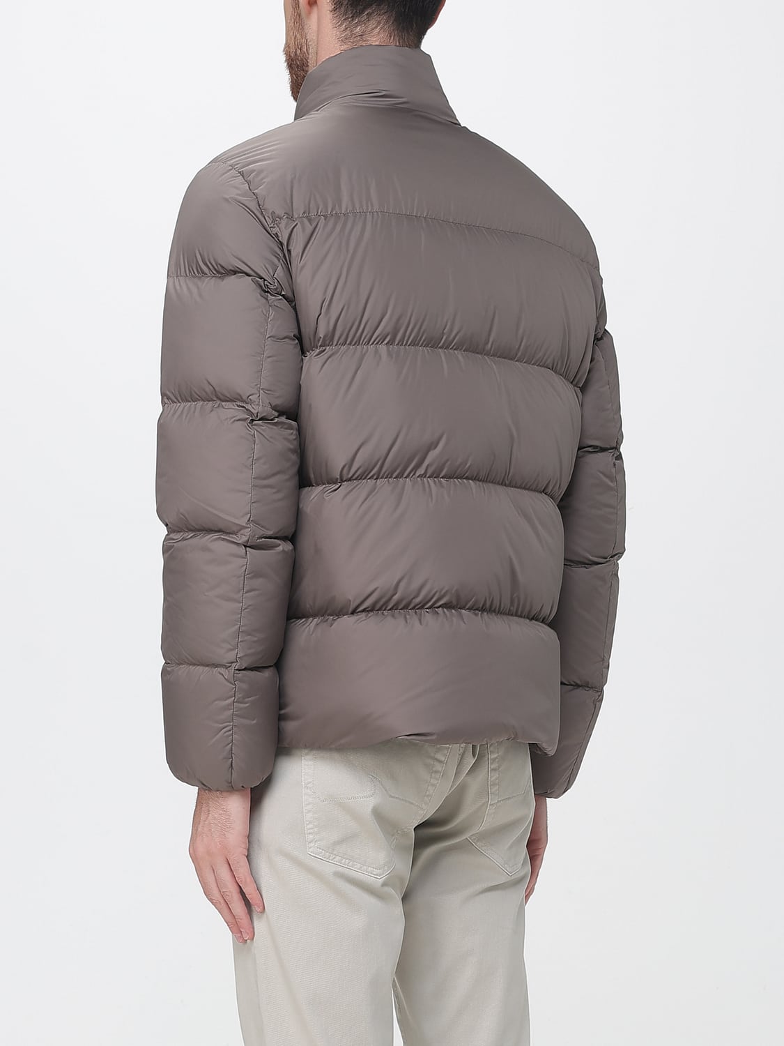 WOOLRICH ジャケット: WOOLRICH キルティングナイロン ダウンジャケット ハイネック&ジップクロージャー付き, ダブグレー - Img 2