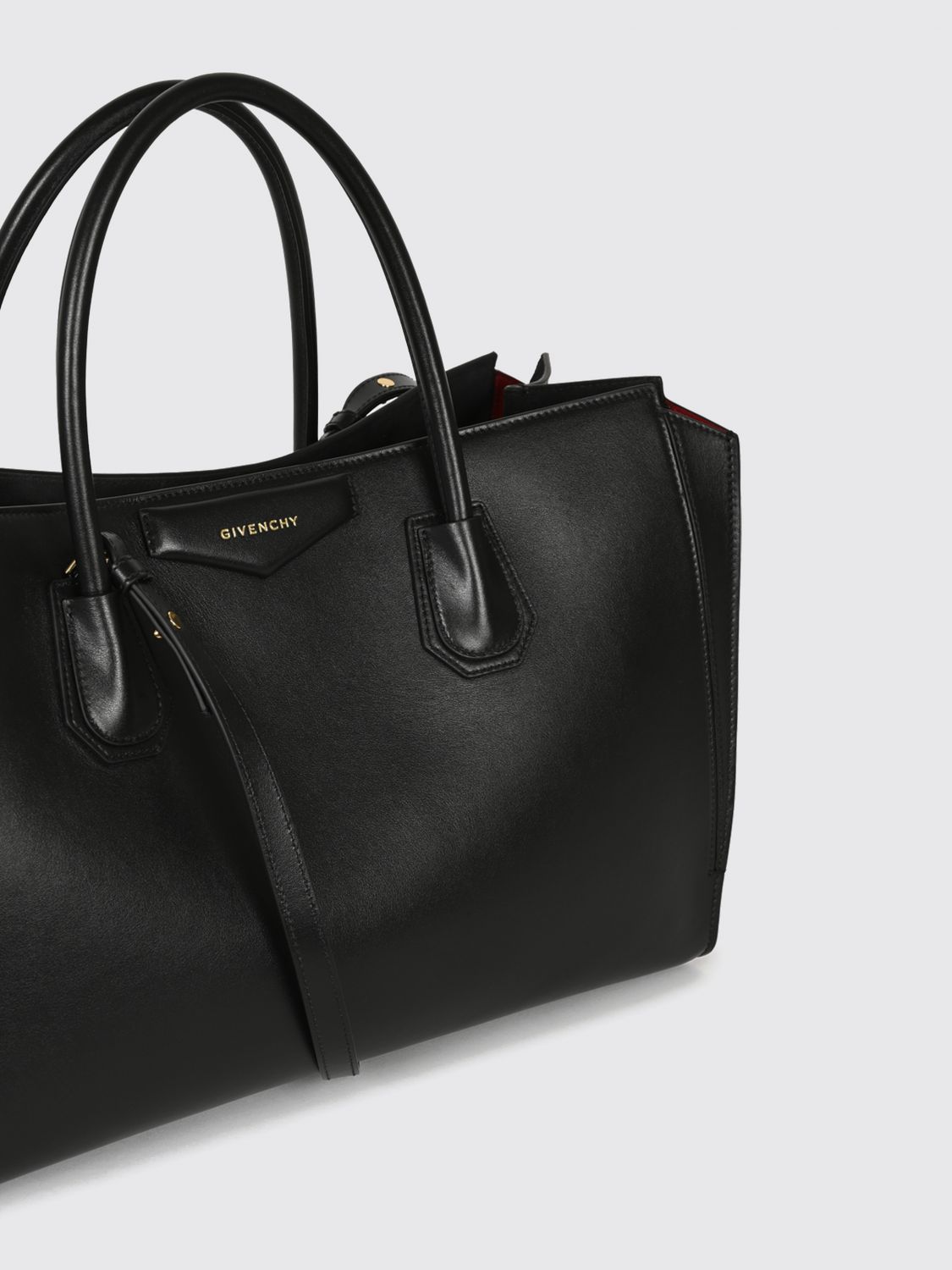 GIVENCHY HANDTASCHE: Givenchy Antigona Medium Tote-Tasche aus glattem Kalbsleder, Schwarz - Img 4