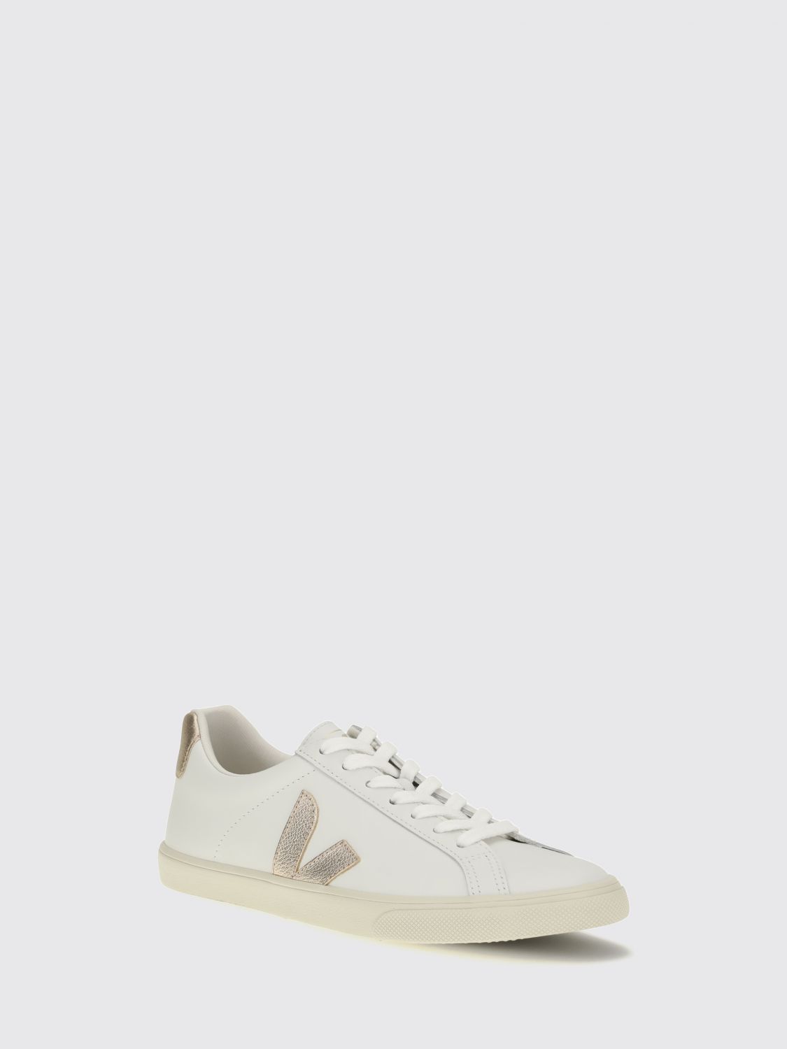 VEJA BASKETS: Baskets Esplar Veja en cuir durable avec logo latéral contrastant et semelle en caoutchouc, Blanc - Img 2