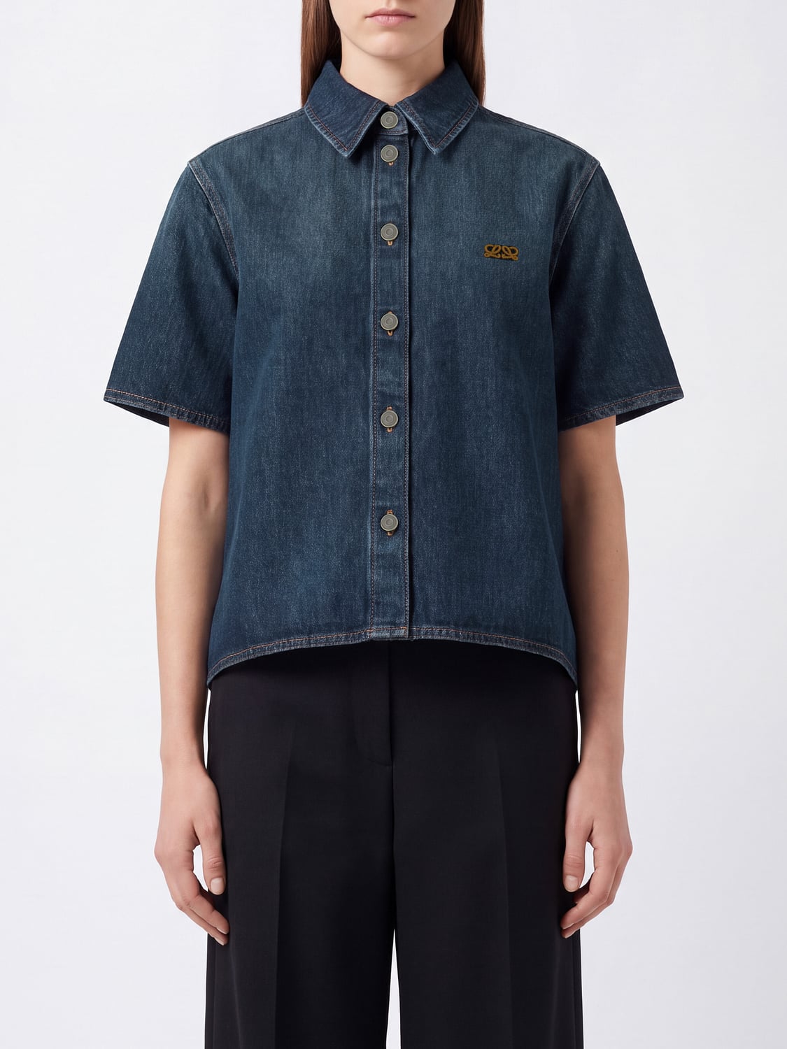 LOEWE CAMISA: Camisa mujer Loewe, Azul Marino - Img 1