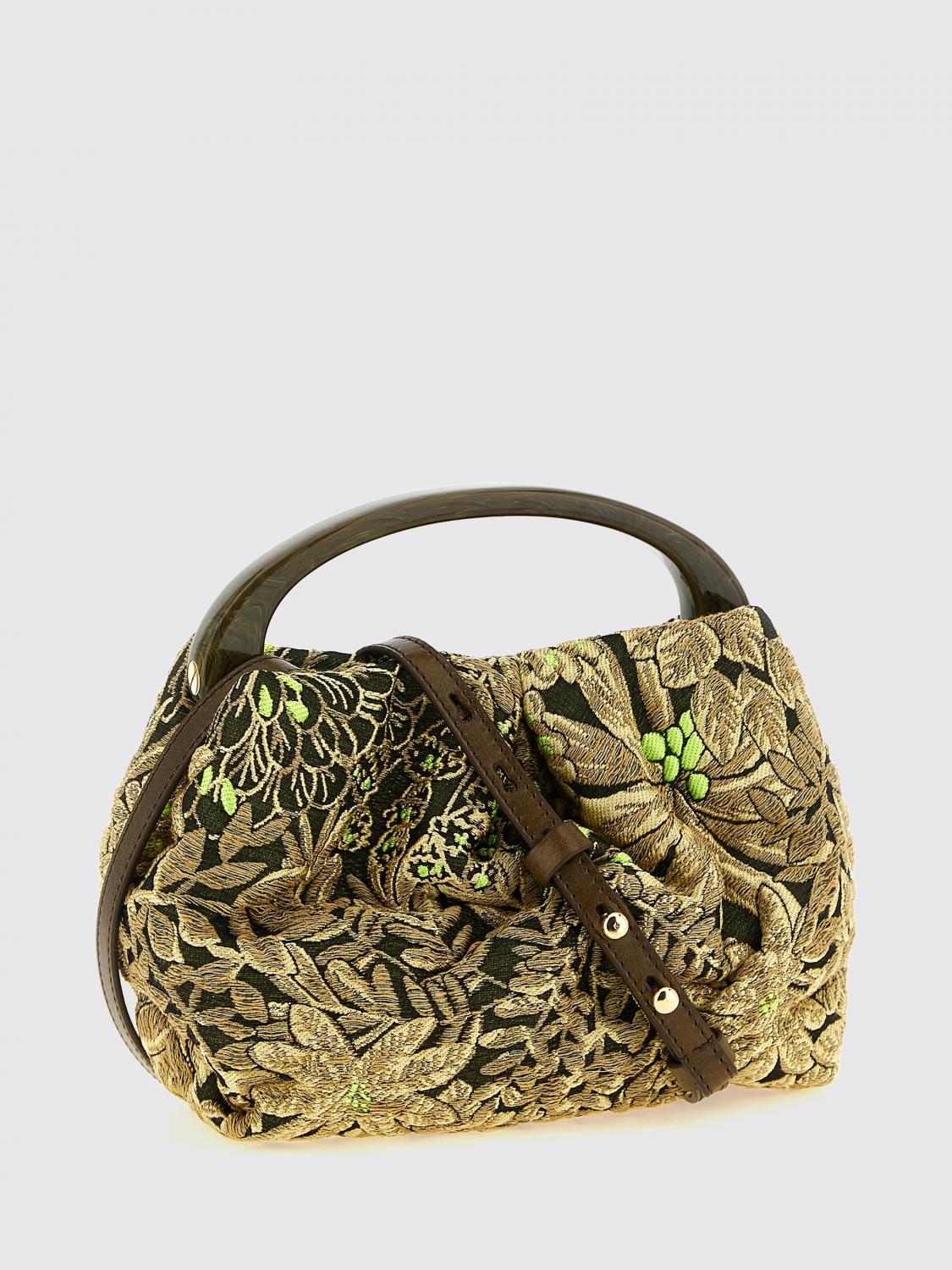 DRIES VAN NOTEN MINITASCHE: Dries Van Noten Crisp Mini-Handtasche mit Blumenstickerei und festem Griff, Bunt - Img 2