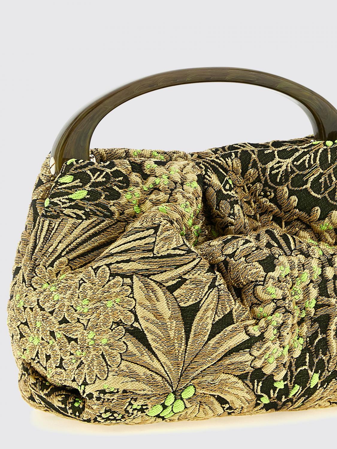 DRIES VAN NOTEN MINITASCHE: Dries Van Noten Crisp Mini-Handtasche mit Blumenstickerei und festem Griff, Bunt - Img 3
