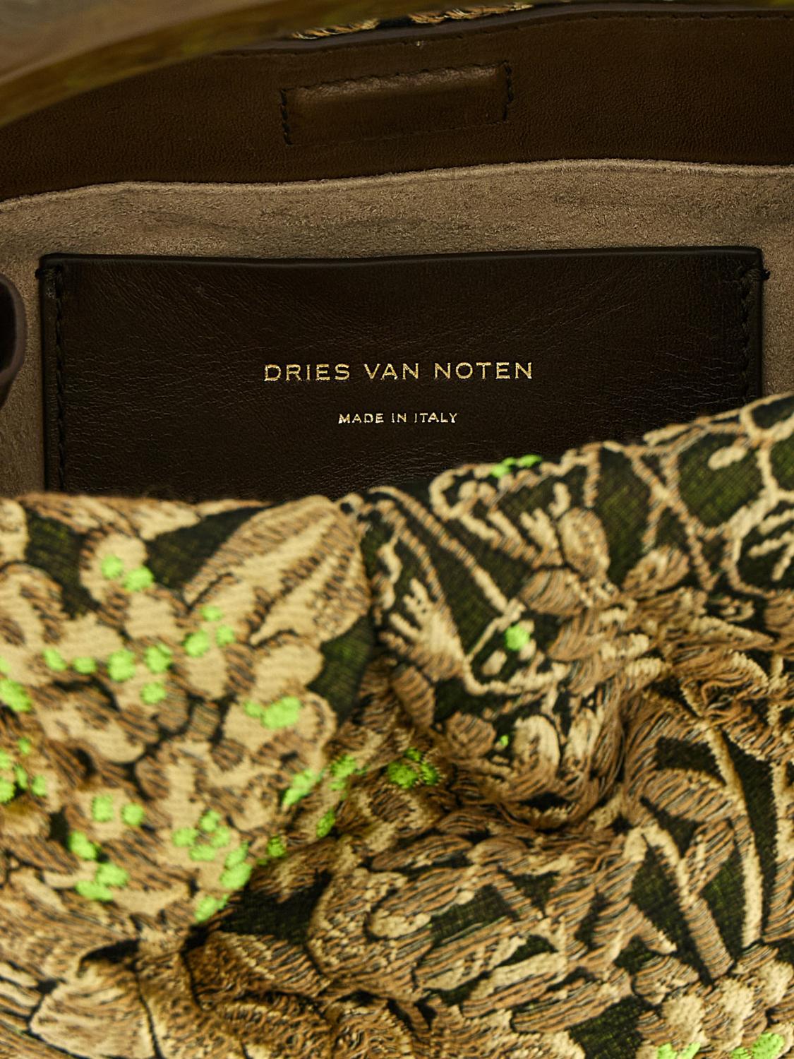 DRIES VAN NOTEN MINITASCHE: Dries Van Noten Crisp Mini-Handtasche mit Blumenstickerei und festem Griff, Bunt - Img 4