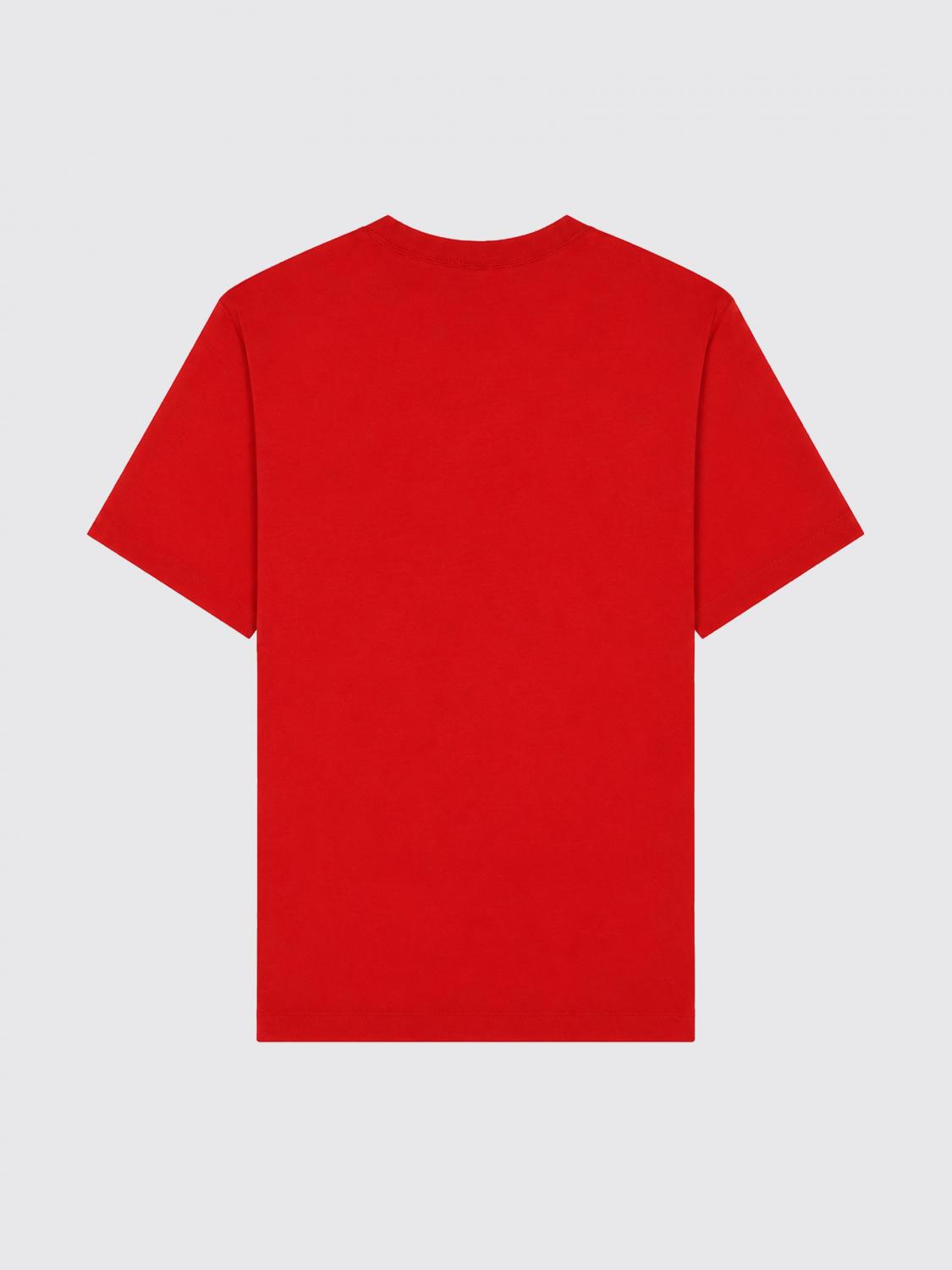 KENZO CAMISETA: Camiseta Kenzo de algodón de manga corta con estampado gráfico y logo, Rojo - Img 3