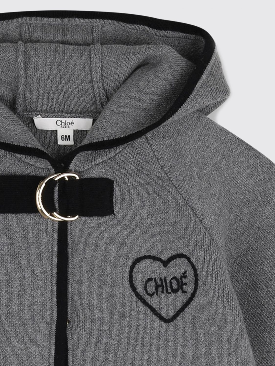 CHLOÉ COAT: Coat kids ChloÉ, Grey - Img 3