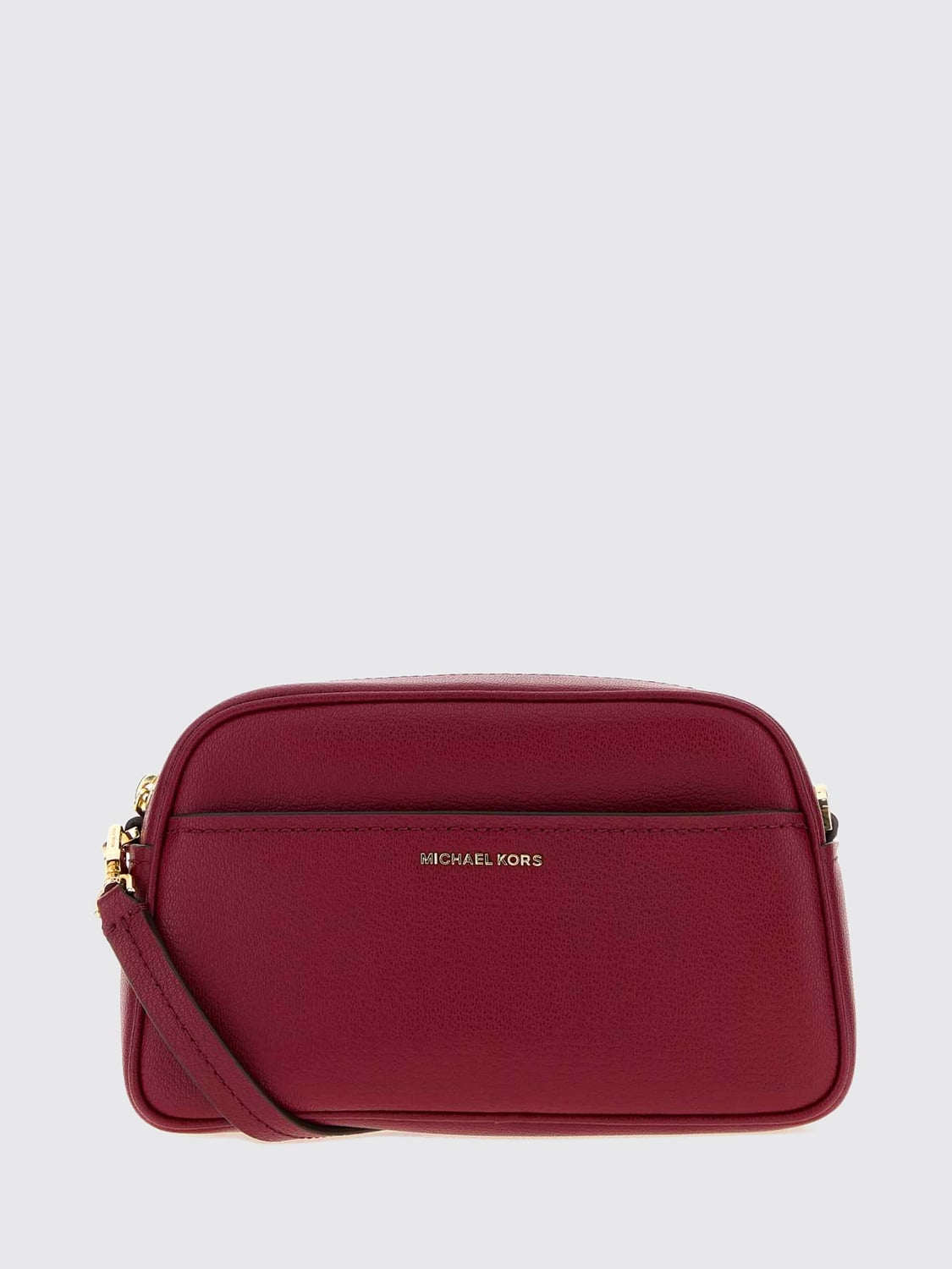 MICHAEL KORS BORSA A TRACOLLA: Camera bag a tracolla Jet Set Michael Kors in pelle con logo metallico, Rosso - Img 1