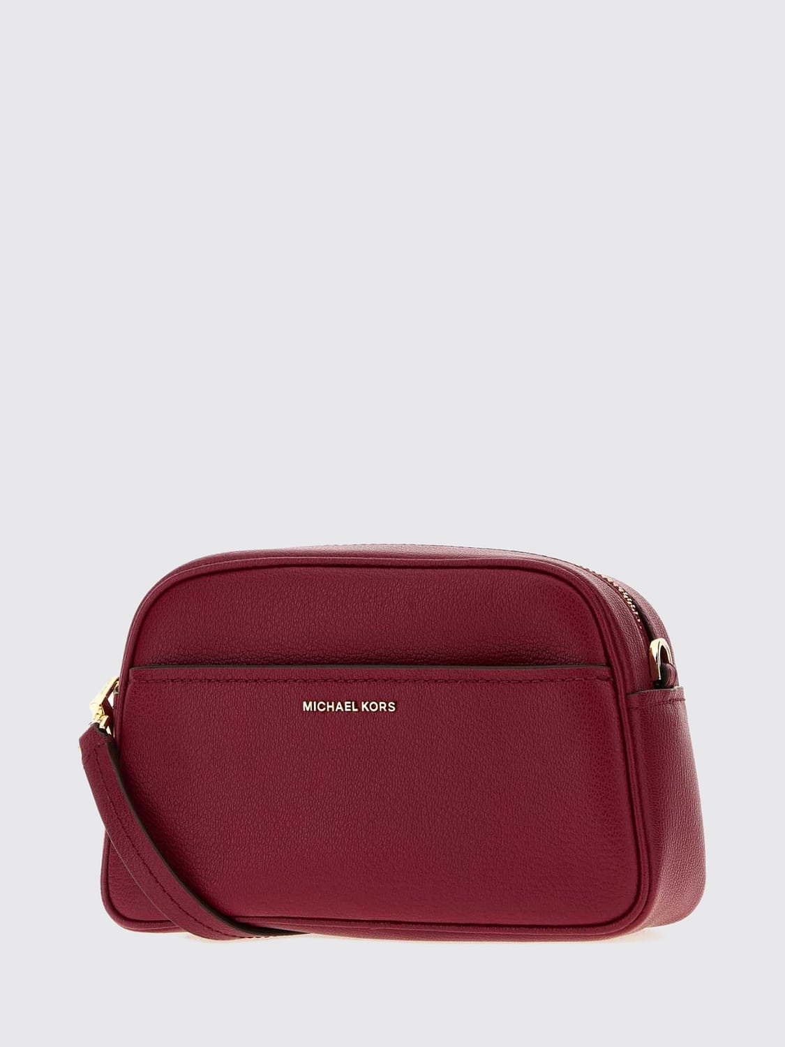 MICHAEL KORS BORSA A TRACOLLA: Camera bag a tracolla Jet Set Michael Kors in pelle con logo metallico, Rosso - Img 3