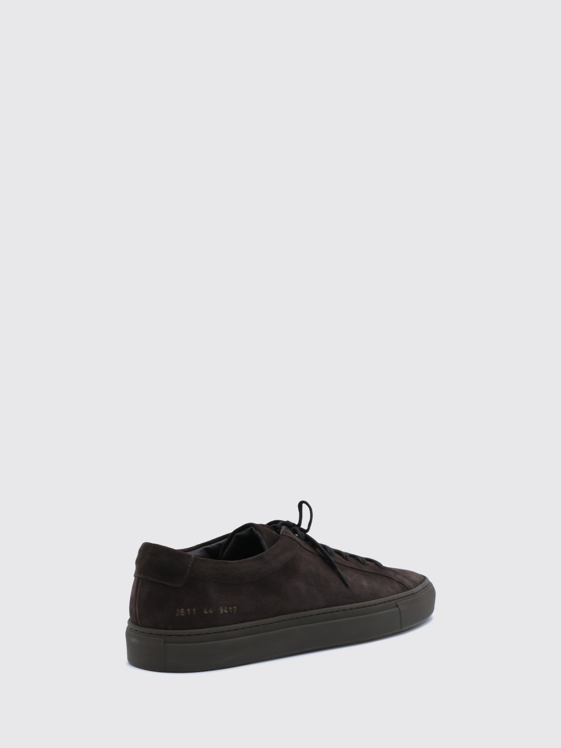 COMMON PROJECTS SNEAKERS: Achilles Premium Suede Low-Top Sneakers Common Projects with Printed Logo, Brown - Img 3