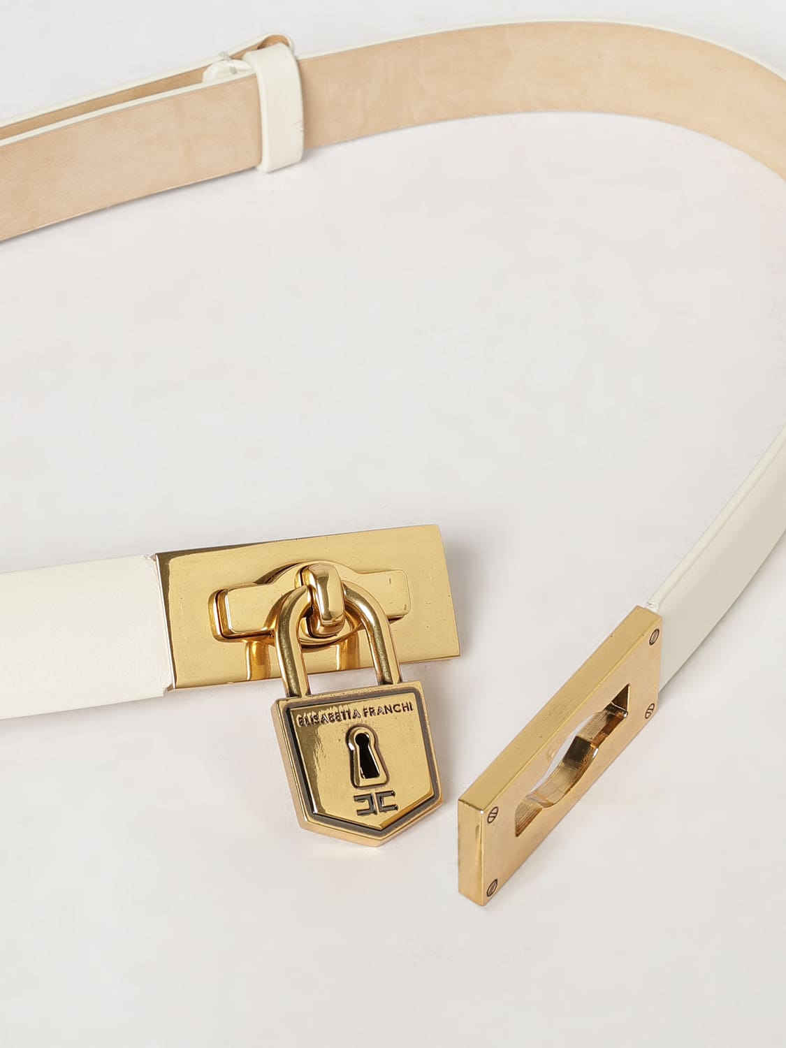 ELISABETTA FRANCHI CINTURA: Cintura donna Elisabetta Franchi, Panna - Img 2