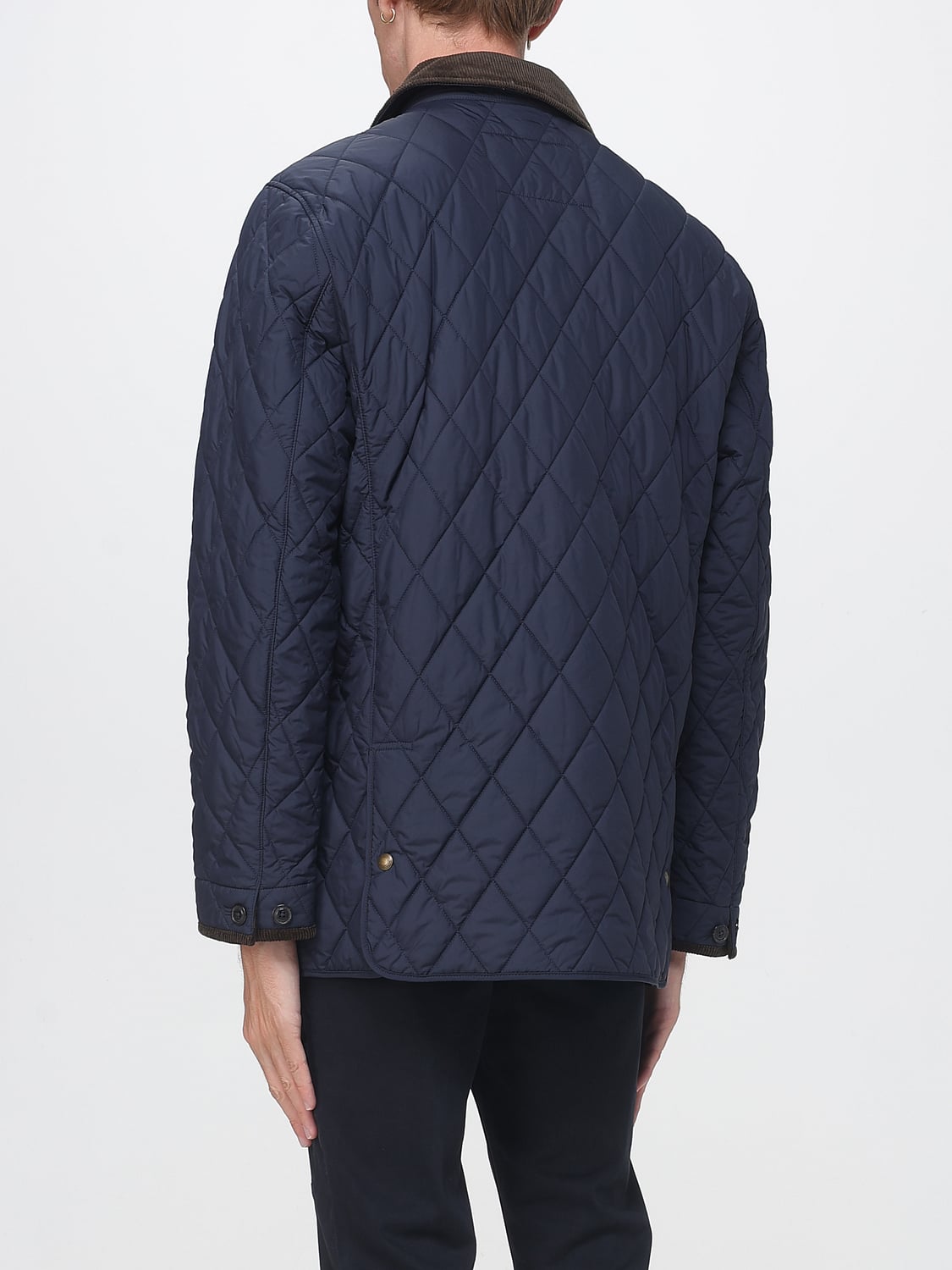 POLO RALPH LAUREN JACKET: Polo Ralph Lauren Polyester Shirt Jacket with Velvet Collar, Navy - Img 2