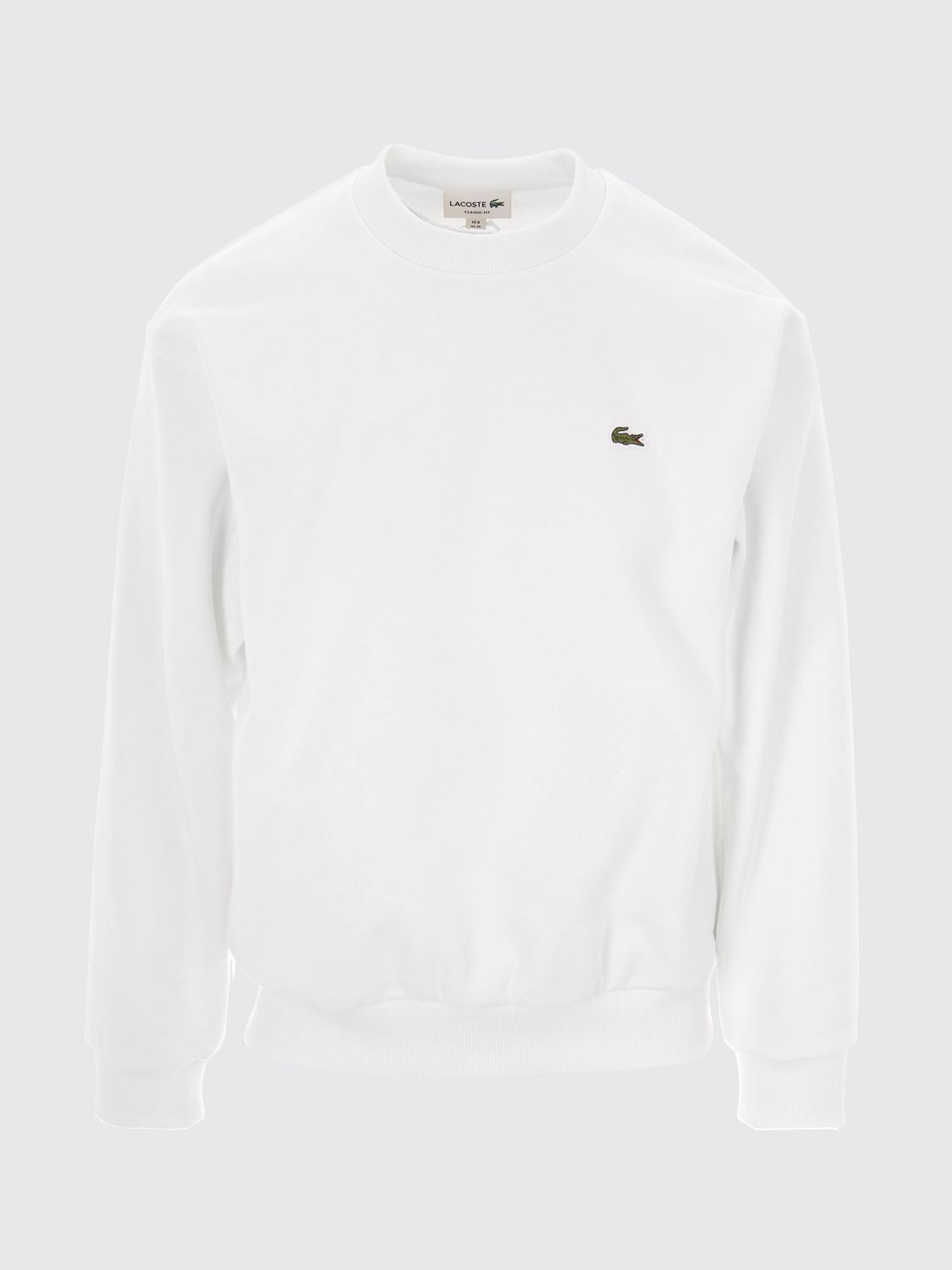 LACOSTE SUDADERA: Sudadera de cuello redondo Lacoste de mezcla de algodón con logo a contraste, Blanco - Img 2