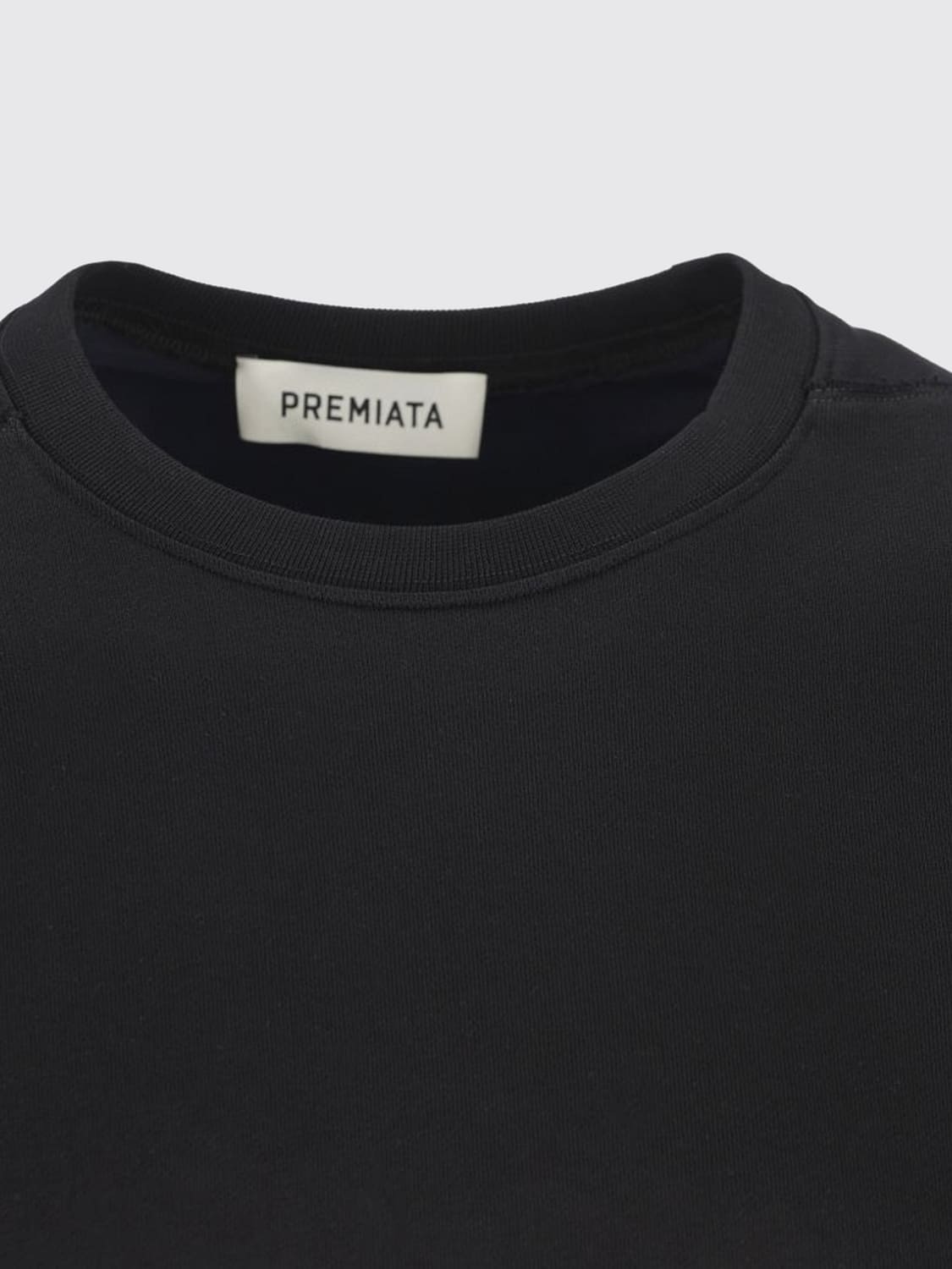 PREMIATA SWEATSHIRT: Premiata Cotton Crew-Neck Sweatshirt with Applied Logo and Ribbed Trims, Black - Img 4
