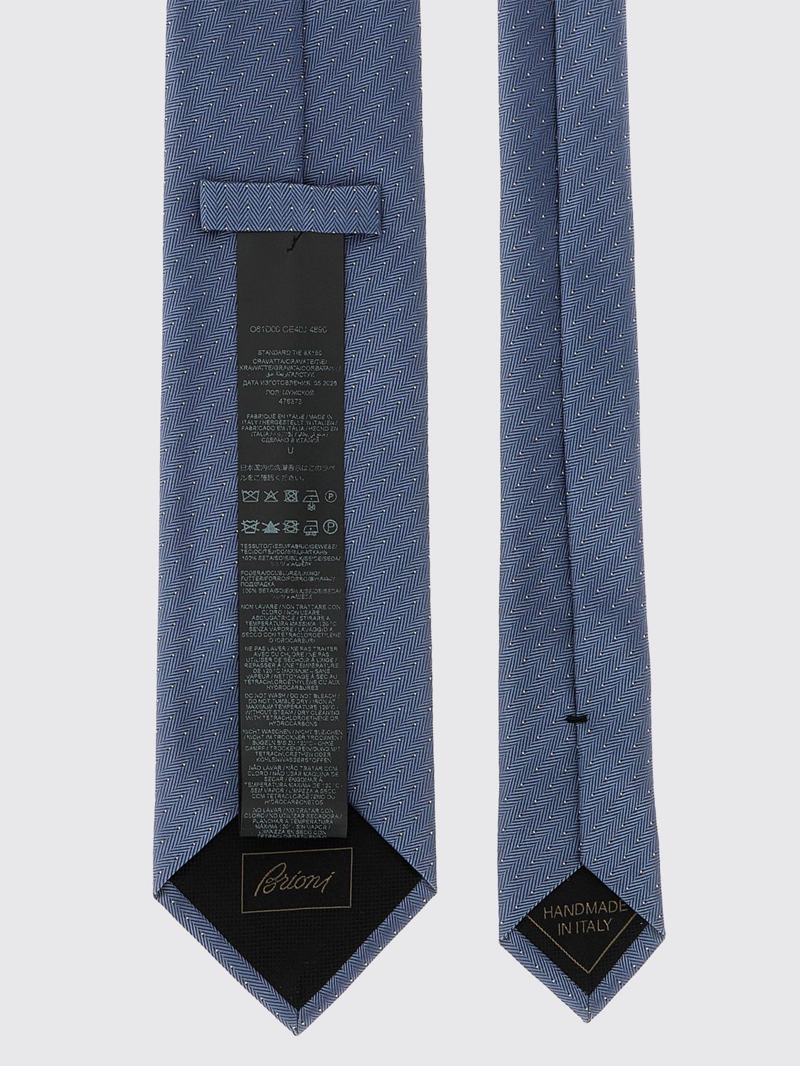 BRIONI TIE: Tie men Brioni, Blue - Img 2
