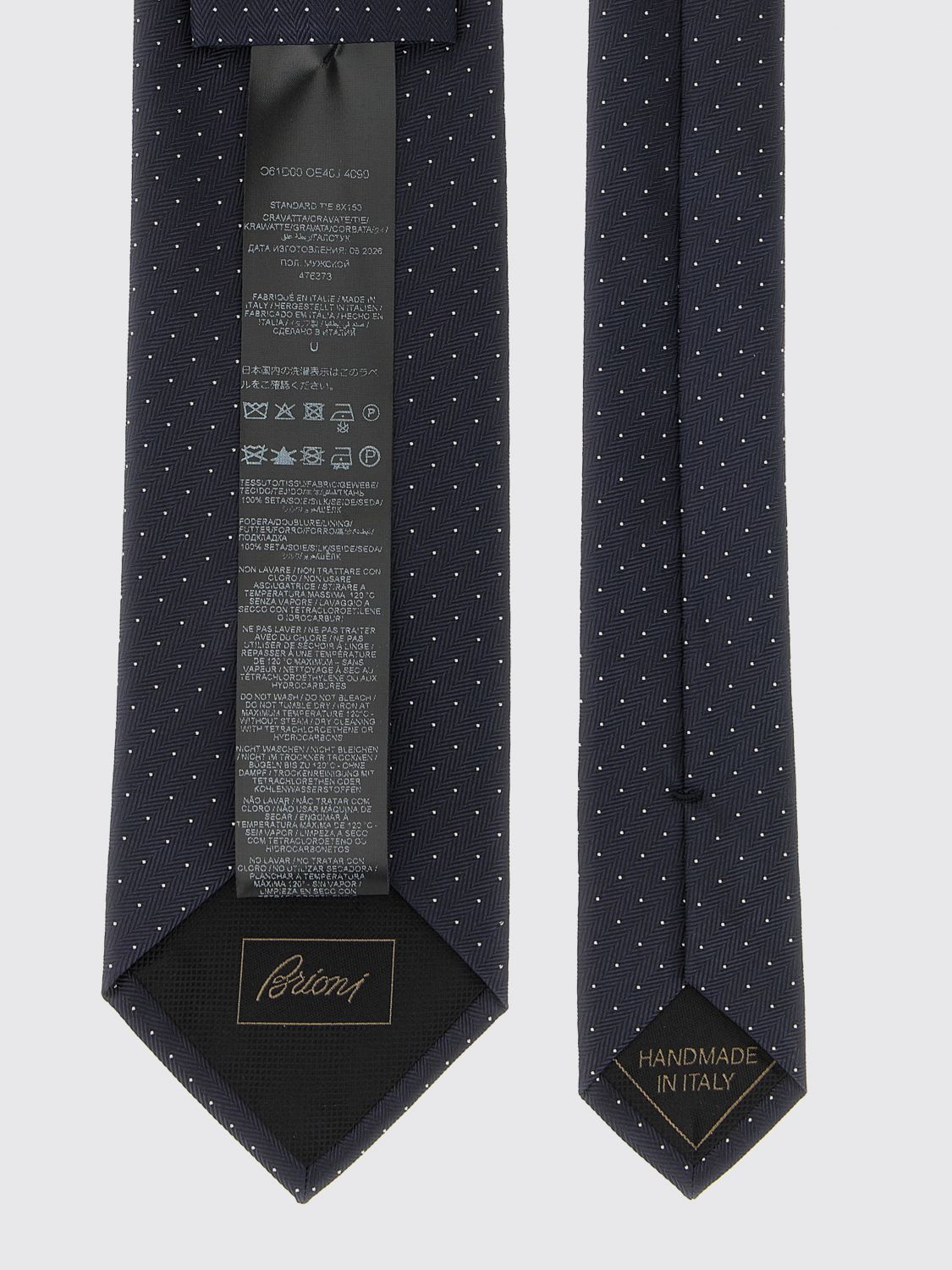 BRIONI TIE: Tie men Brioni, Blue 1 - Img 2