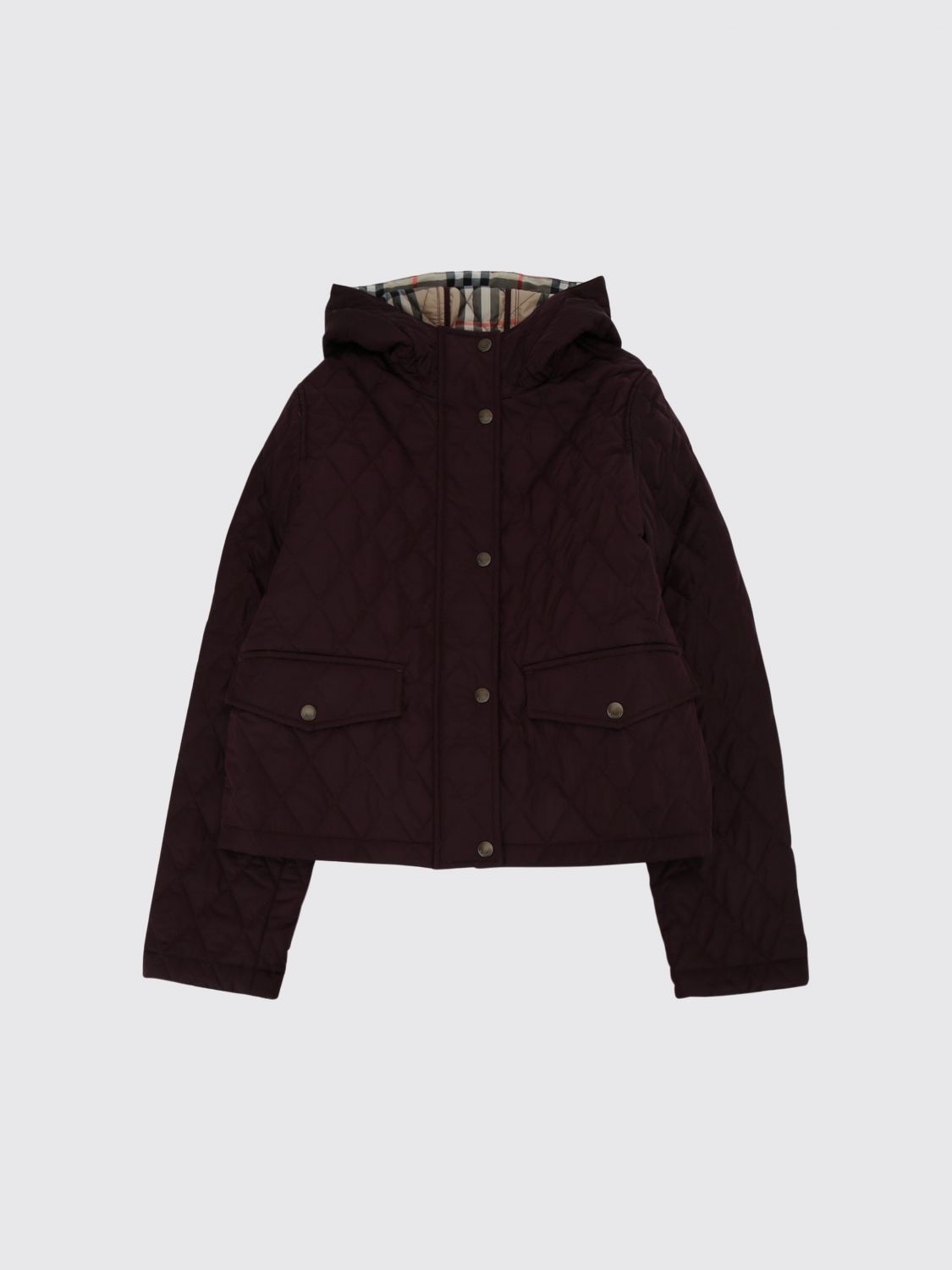 BURBERRY JACKET: Jacket kids Burberry, Wine - Img 1