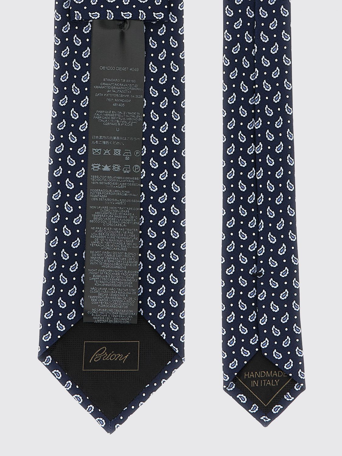 BRIONI TIE: Tie men Brioni, Blue - Img 2
