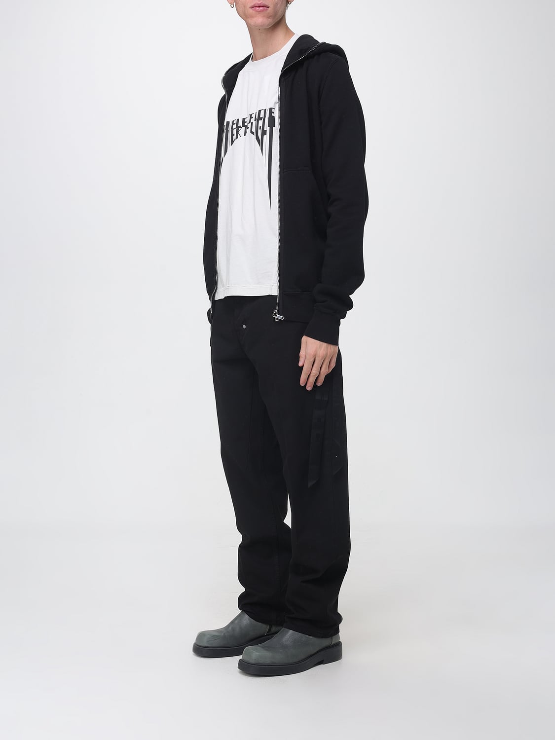 RICK OWENS DRKSHDW SUDADERA: Sudadera hombre Rick Owens Drkshdw, Negro - Img 4