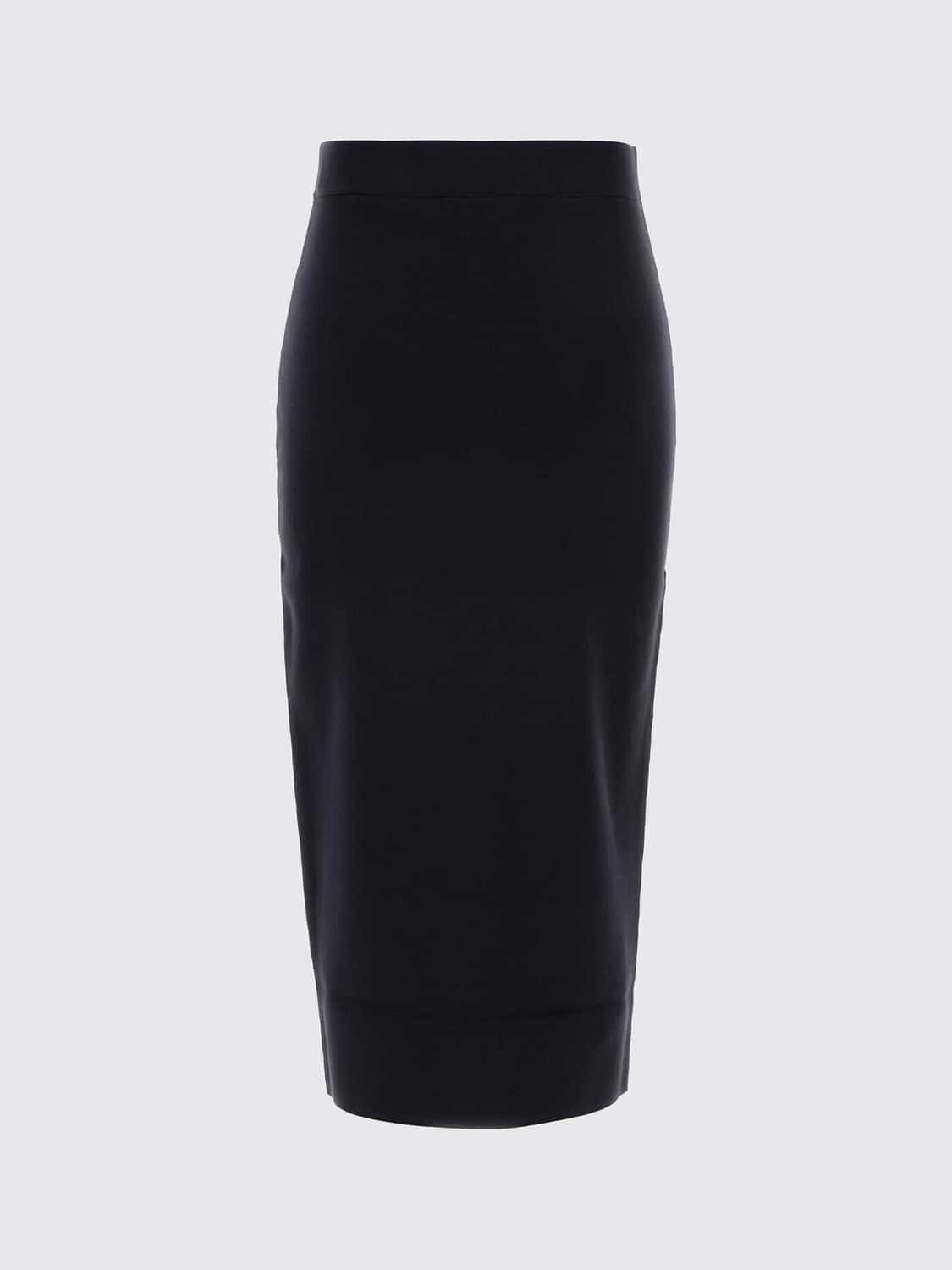 MAX MARA GONNA: Gonna midi a tubino Gamma Max Mara in crêpe a vita alta con vestibilità slim, Blue - Img 3
