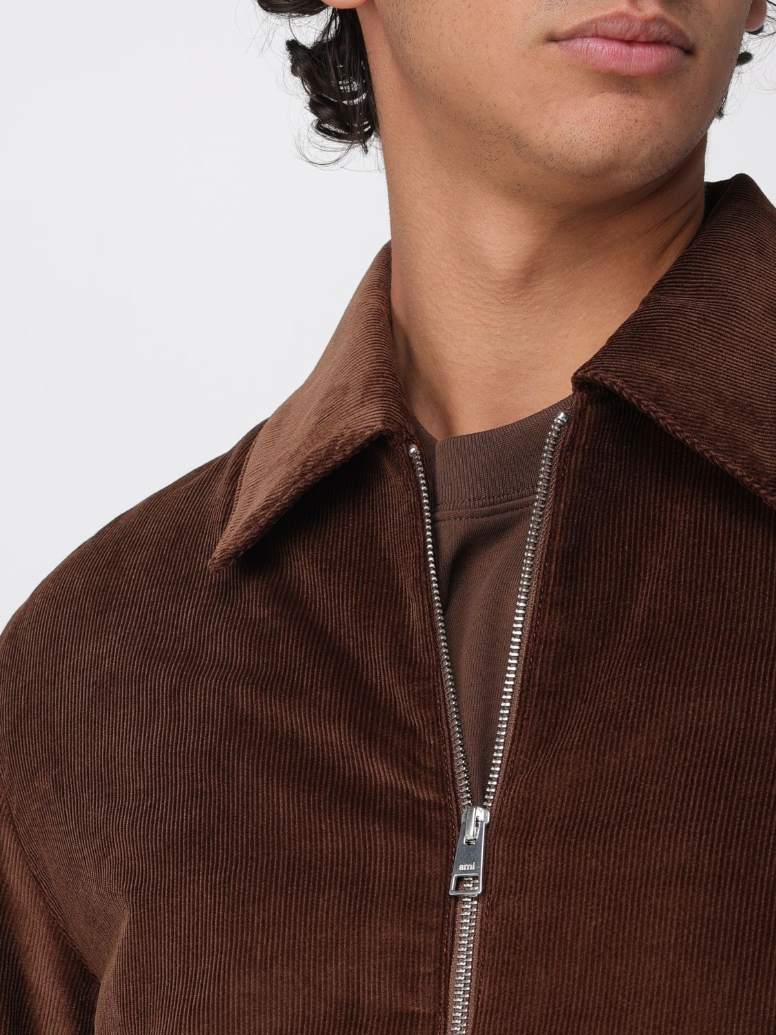 AMI PARIS JACKET: Jacket men Ami Paris, Brown - Img 5