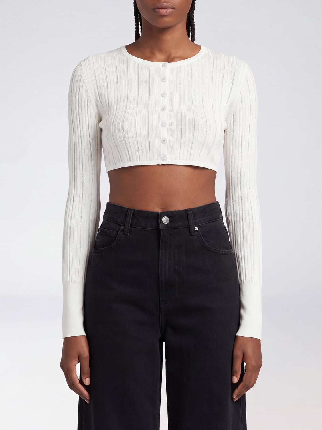 ALAÏA JERSEY: Jersey mujer AlaÏa, Blanco - Img 1