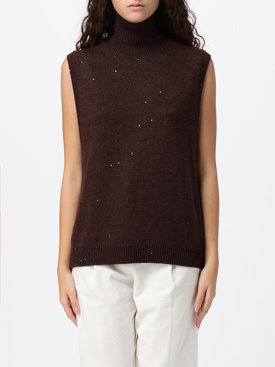 BRUNELLO CUCINELLI JERSEY: Jersey mujer Brunello Cucinelli, Marrón - Img 1