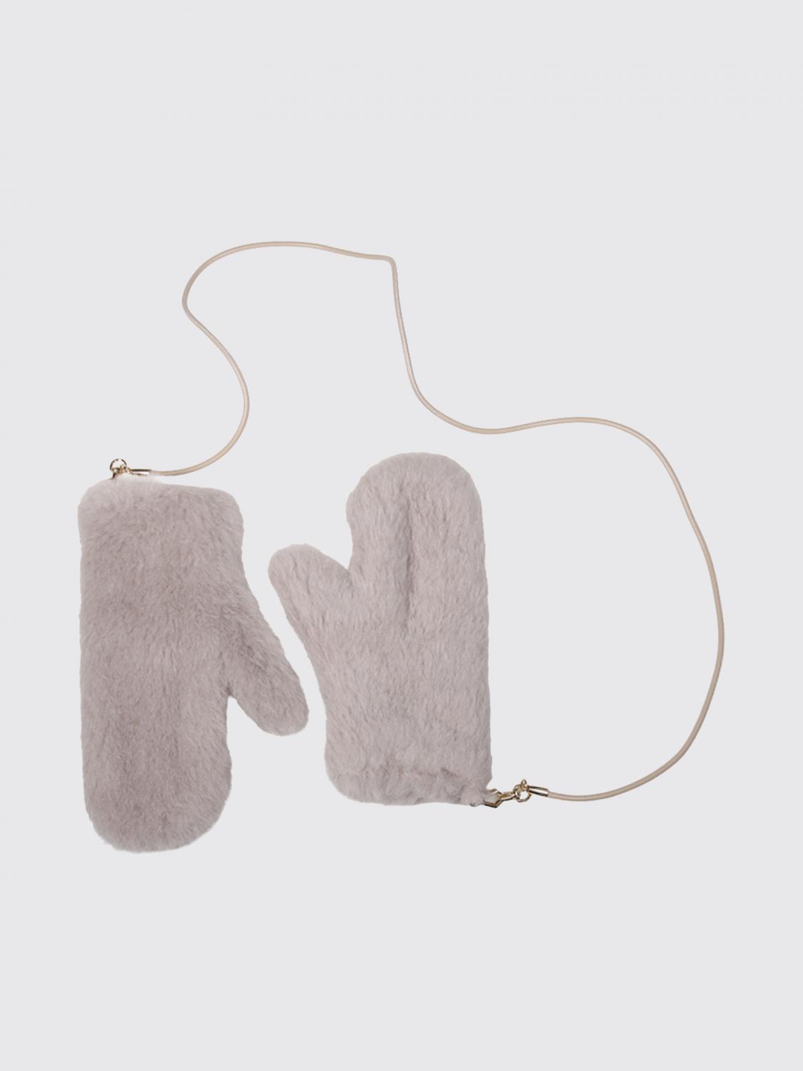 MAX MARA HANDSCHUHE: Handschuhe von Max Mara aus edler Alpaka-Schurwollmischung mit Karabiner, Beige - Img 1