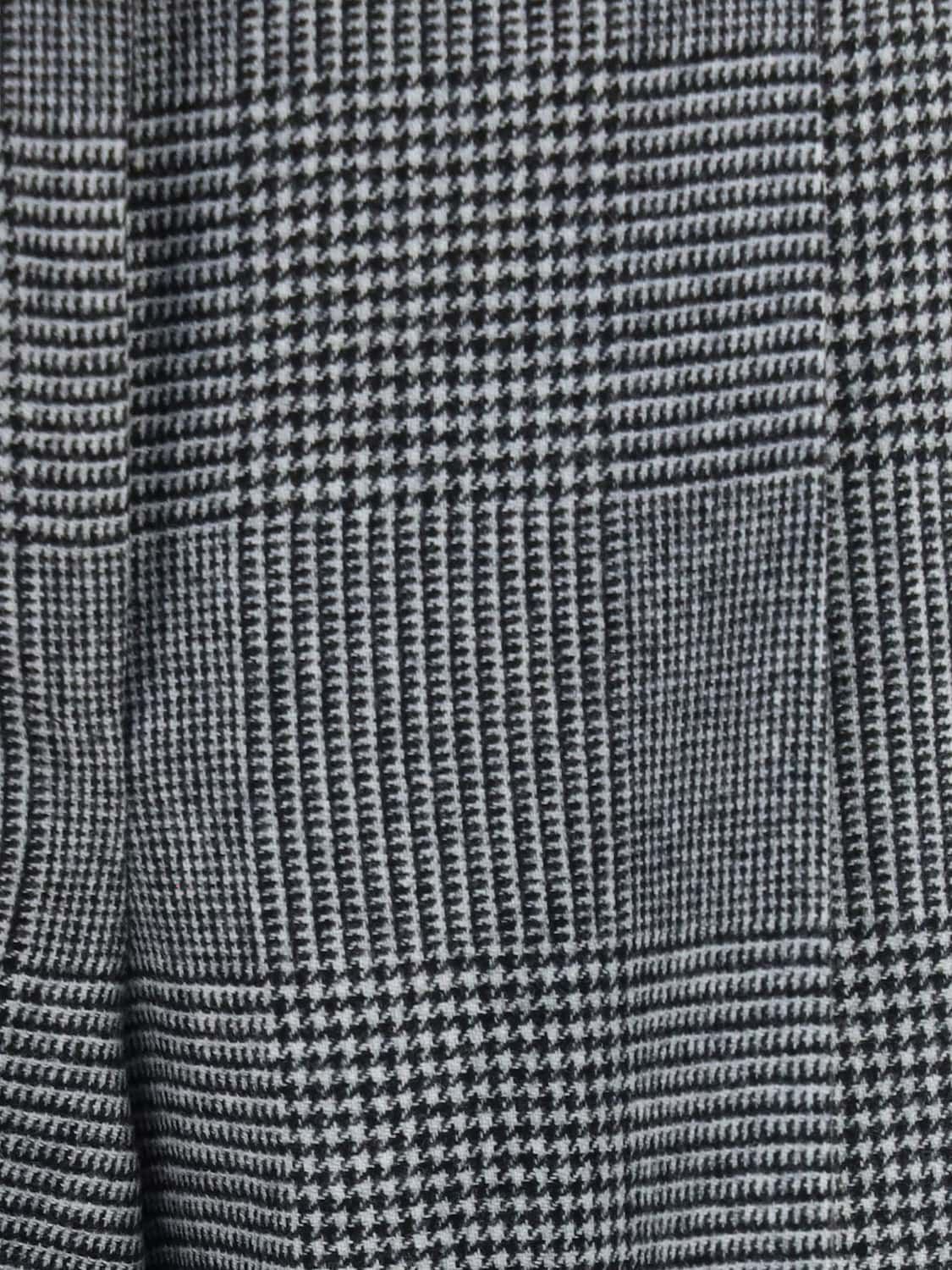 DOLCE & GABBANA HOSE: Hoch taillierte Anzughose Dolce & Gabbana aus Wolle mit Prince-of-Wales-Muster, Grau - Img 3