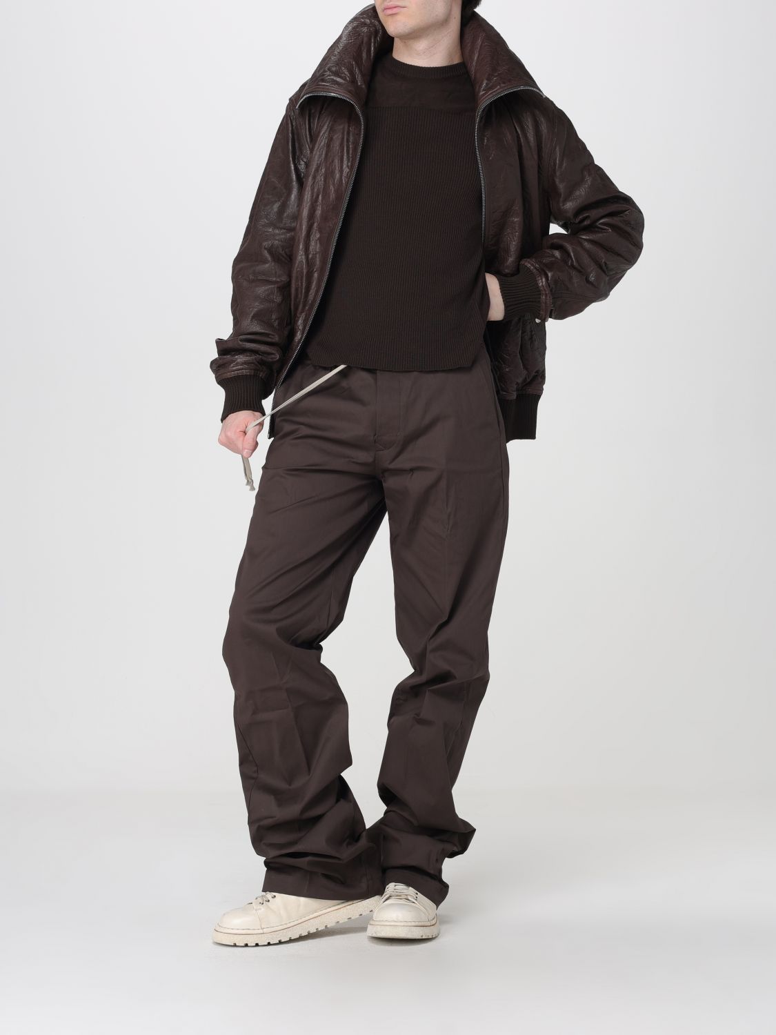 RICK OWENS 裤子: 裤子 男士 Rick Owens, 棕色 - Img 2