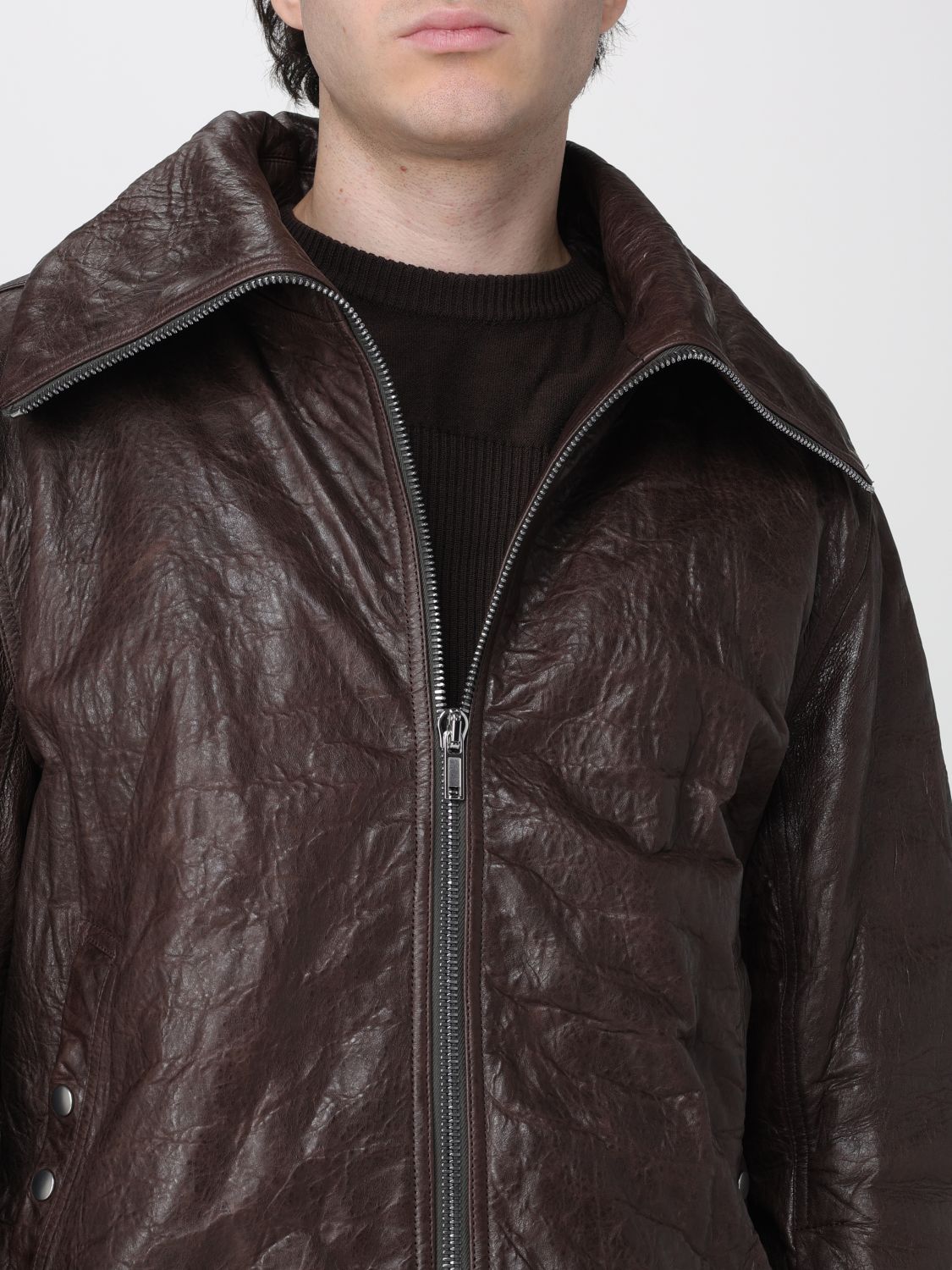 RICK OWENS 外套: 外套 男士 Rick Owens, 灰色 - Img 5