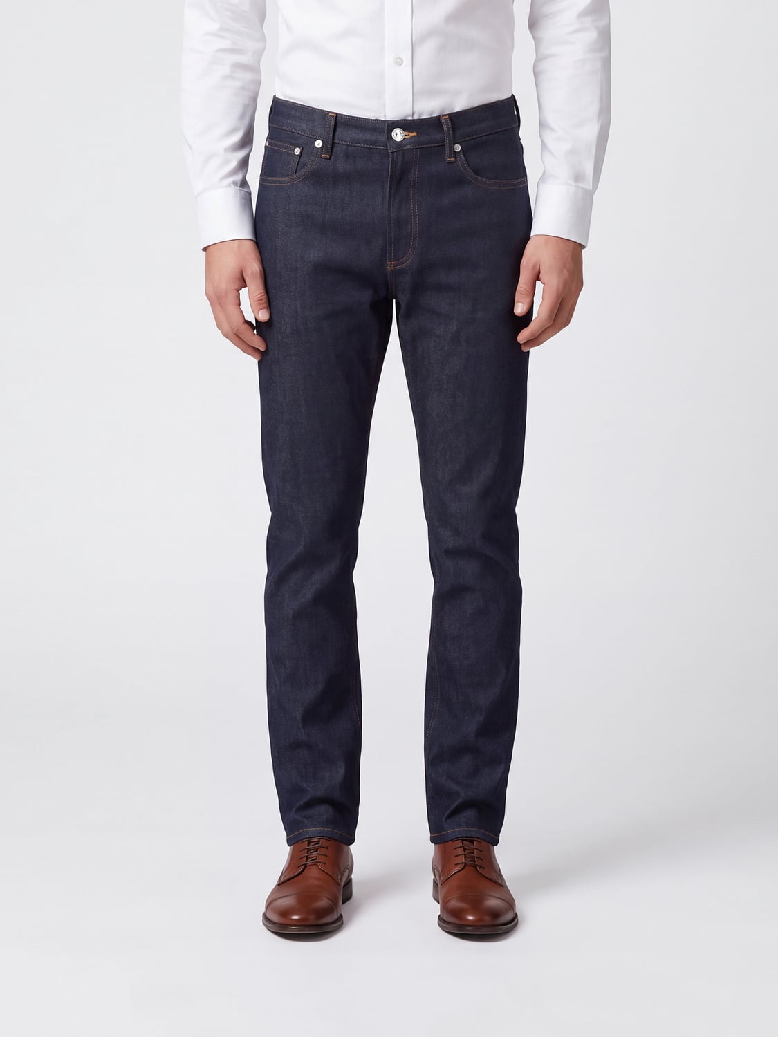 A.P.C. JEANS: A.P.C. Slim Fit Mid-Rise Five-Pocket Denim Jeans, Denim - Img 1