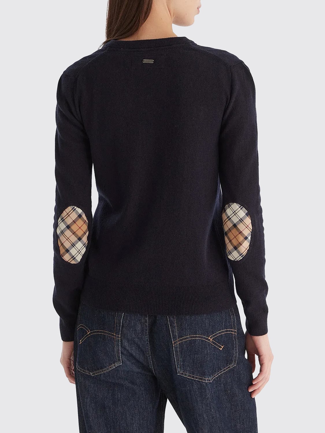 BARBOUR SWEATER: Barbour Cardigan in a Wool and Cashmere Blend with Button Closure, Blue - Img 2