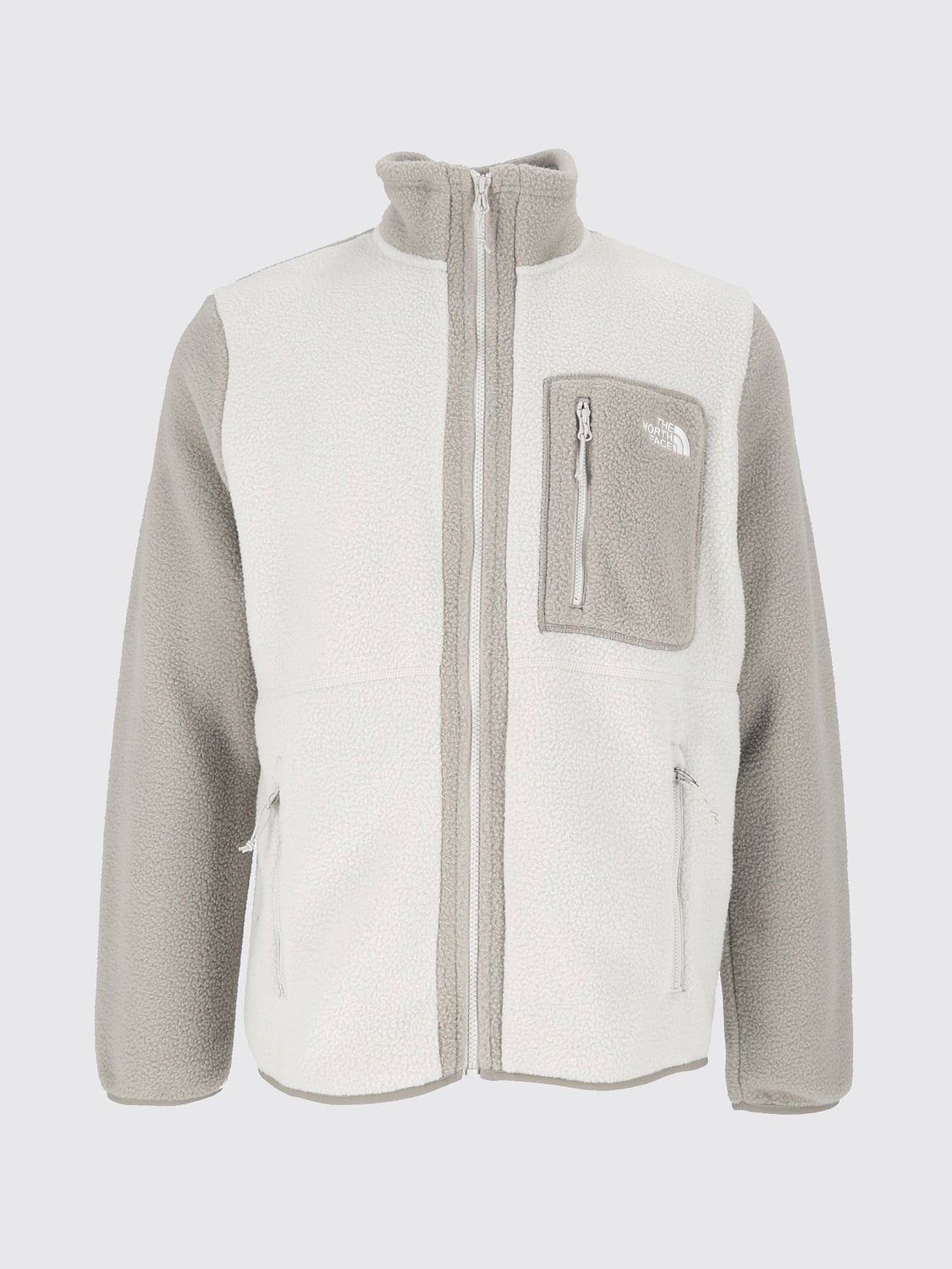 THE NORTH FACE JACKE: Yumiori-Fleecejacke von The North Face mit zweifarbigem abstraktem Druck und hohem Kragen, Grau - Img 2