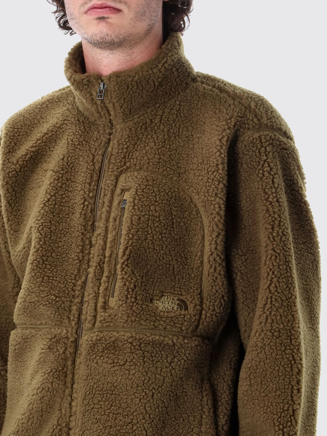 THE NORTH FACE GIACCA: Giacca Extreme Pile The North Face in pile riciclato con collo alto e zip, Verde - Img 3
