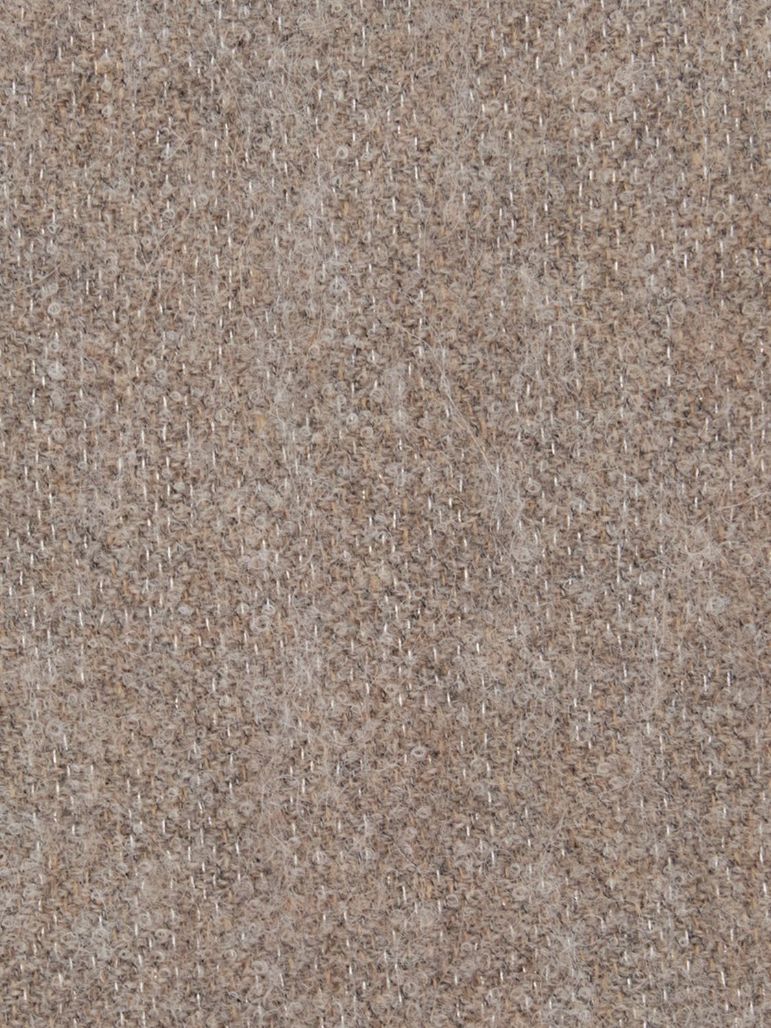 BRUNELLO CUCINELLI SCARF: Brunello Cucinelli Rectangular Wool and Silk Blend Scarf with Fringed Hem, Brown - Img 3